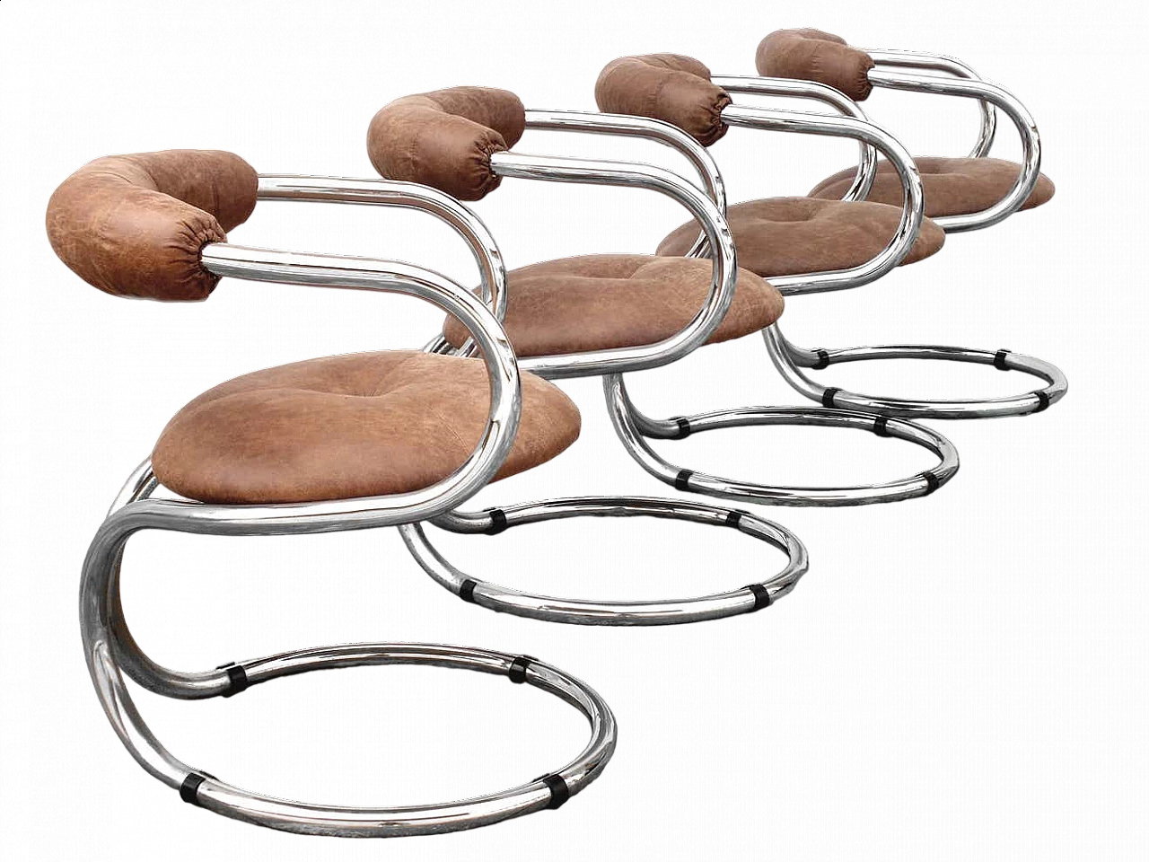 4 Bonzanini Rudy chairs for Tecnosalotto, 1970s 13