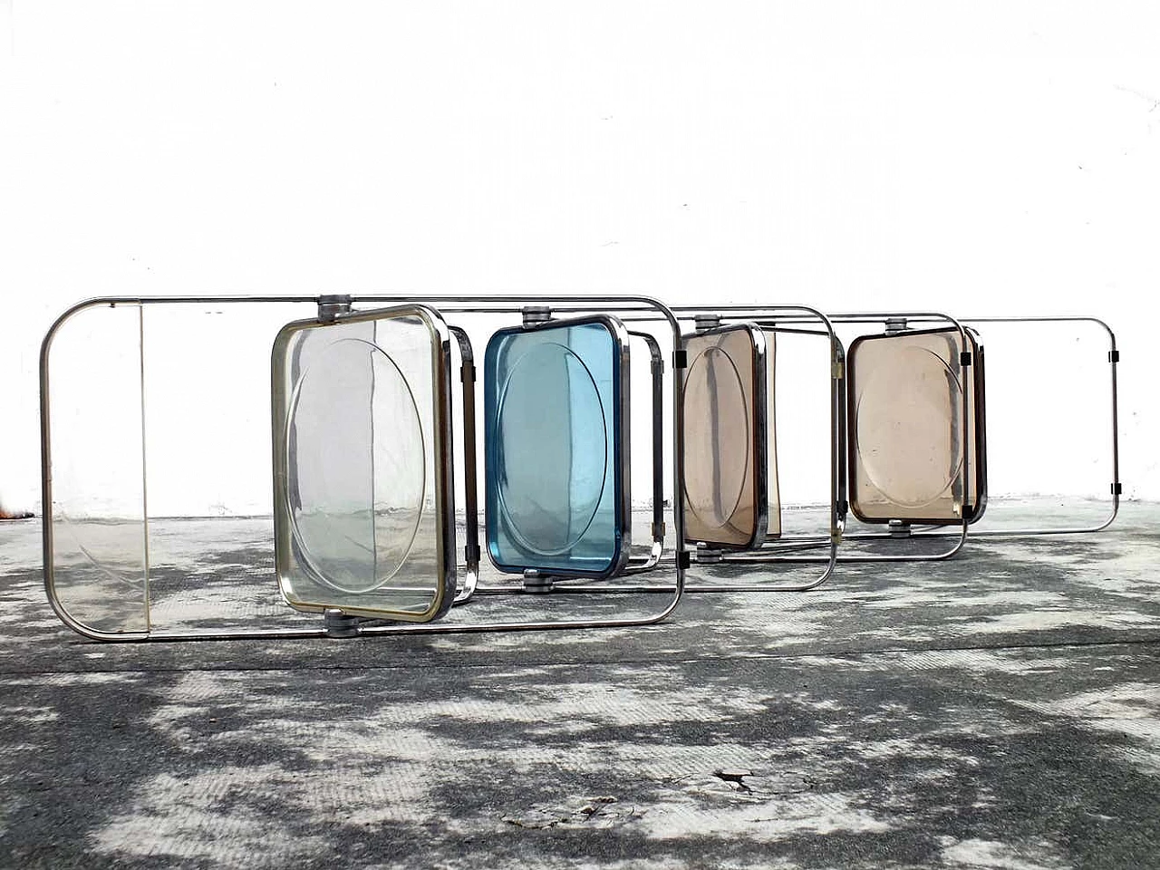 4 Sedie Plia di Giancarlo Piretti per Anonima Castelli, anni '70 2