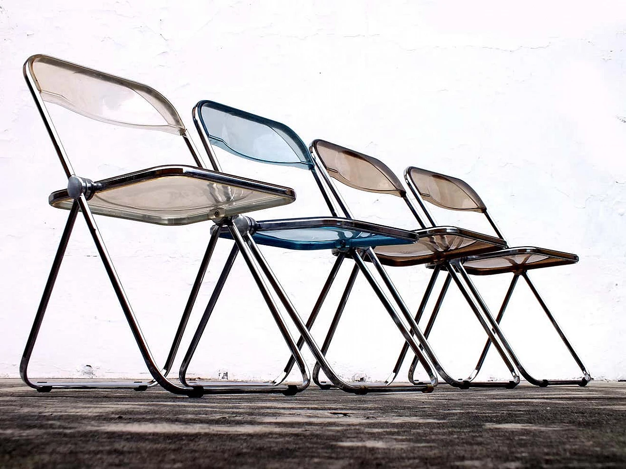 4 Plia chairs by Giancarlo Piretti for Anonima Castelli, 1970s 3