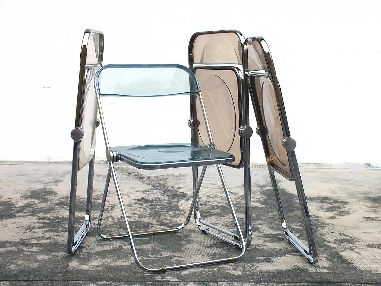 4 Plia chairs by Giancarlo Piretti for Anonima Castelli, 1970s 8