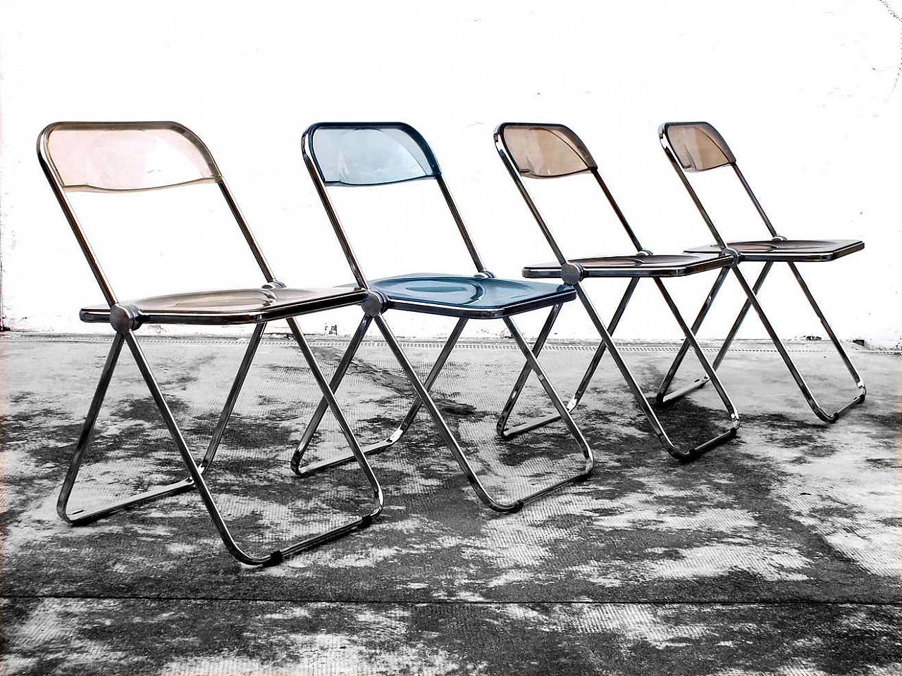 4 Plia chairs by Giancarlo Piretti for Anonima Castelli, 1970s 11