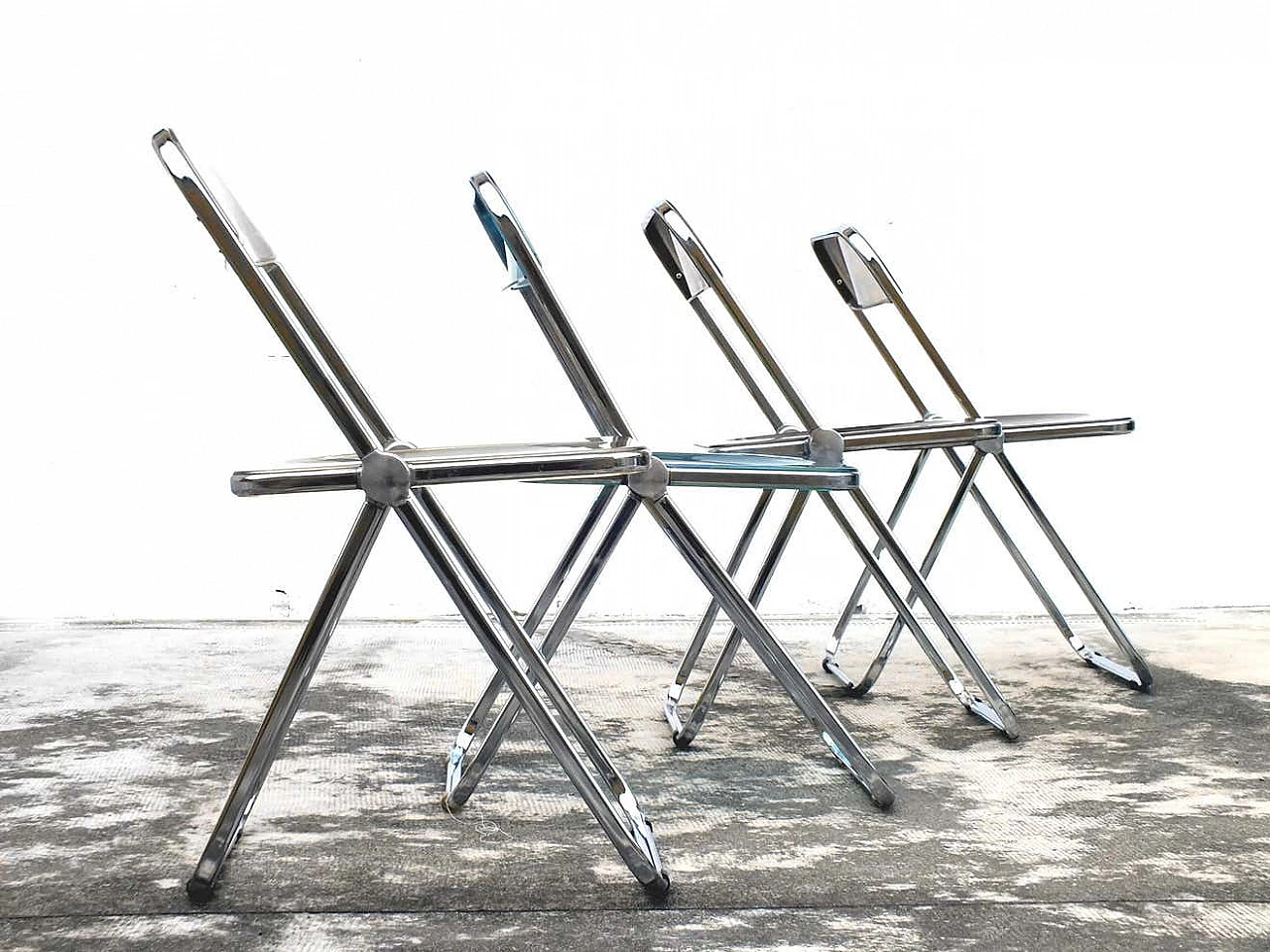 4 Plia chairs by Giancarlo Piretti for Anonima Castelli, 1970s 13