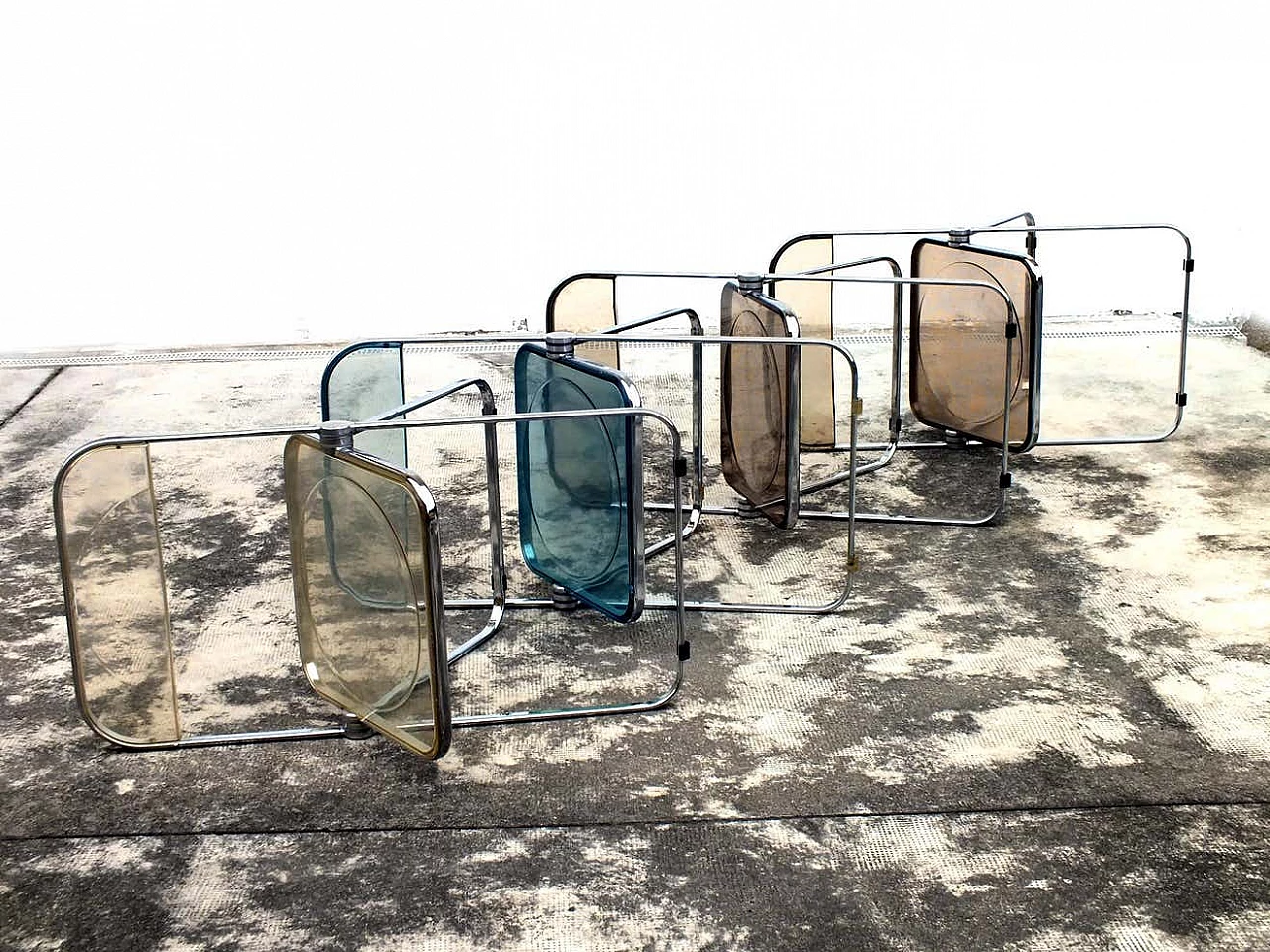 4 Plia chairs by Giancarlo Piretti for Anonima Castelli, 1970s 14