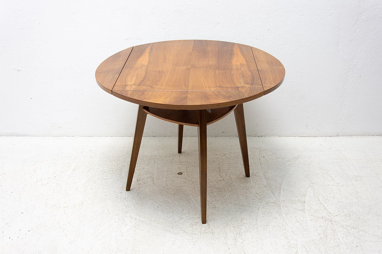 Folding walnut coffee table, 1950s 2