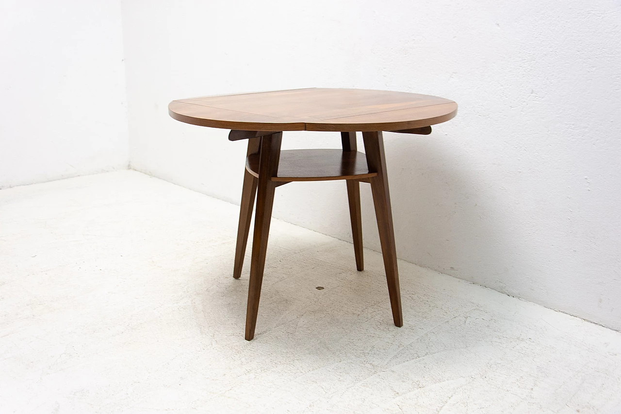 Folding walnut coffee table, 1950s 6