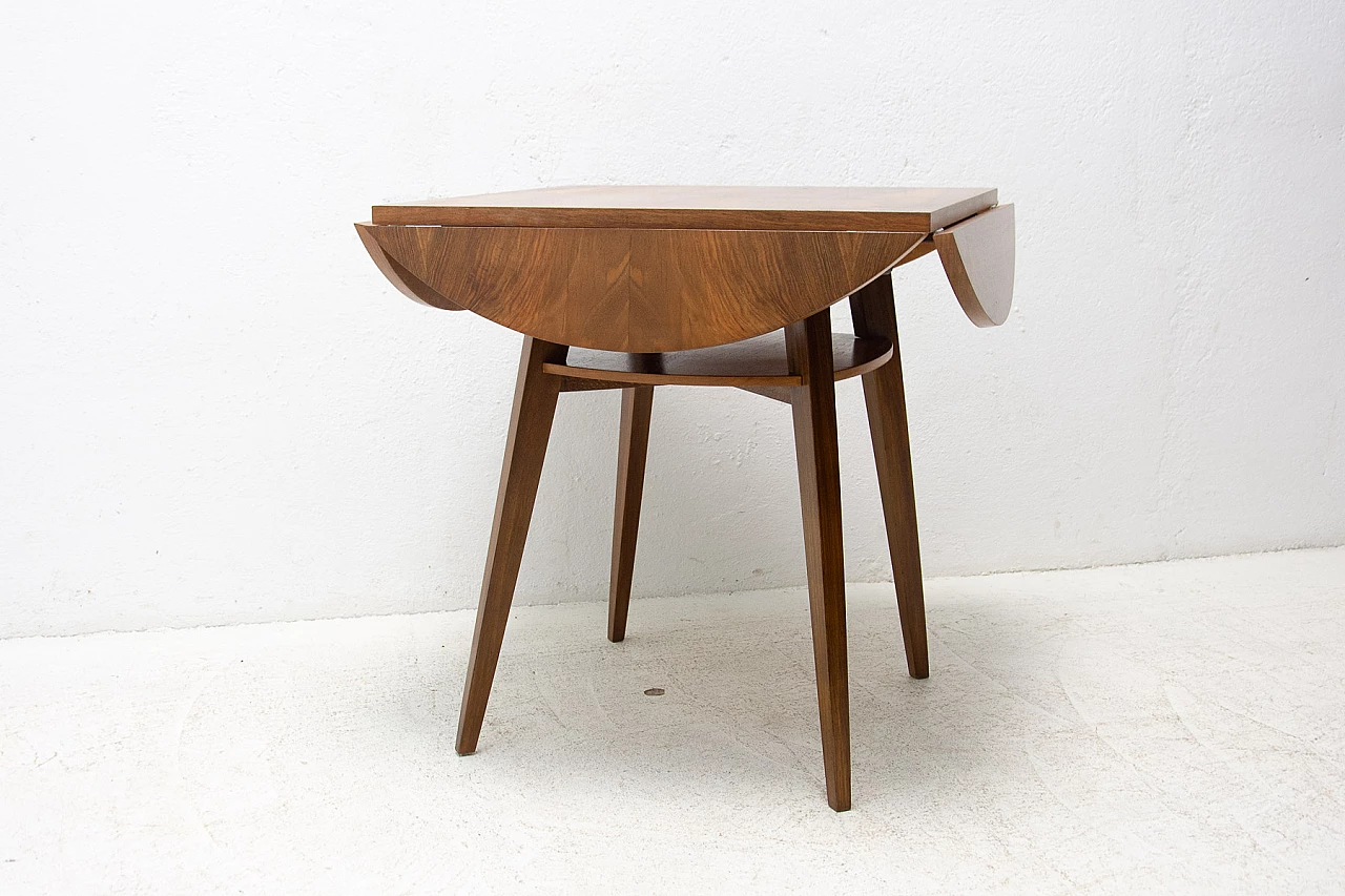 Folding walnut coffee table, 1950s 12