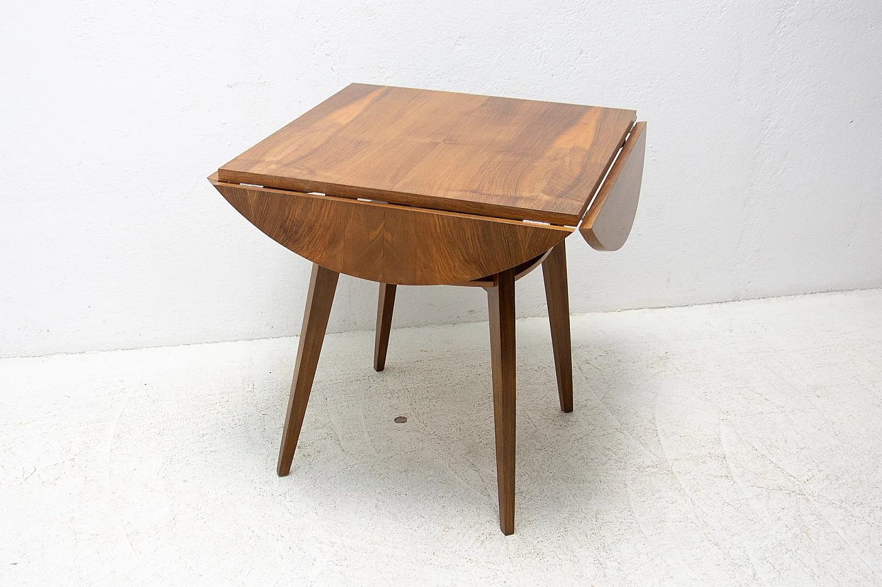 Folding walnut coffee table, 1950s 13