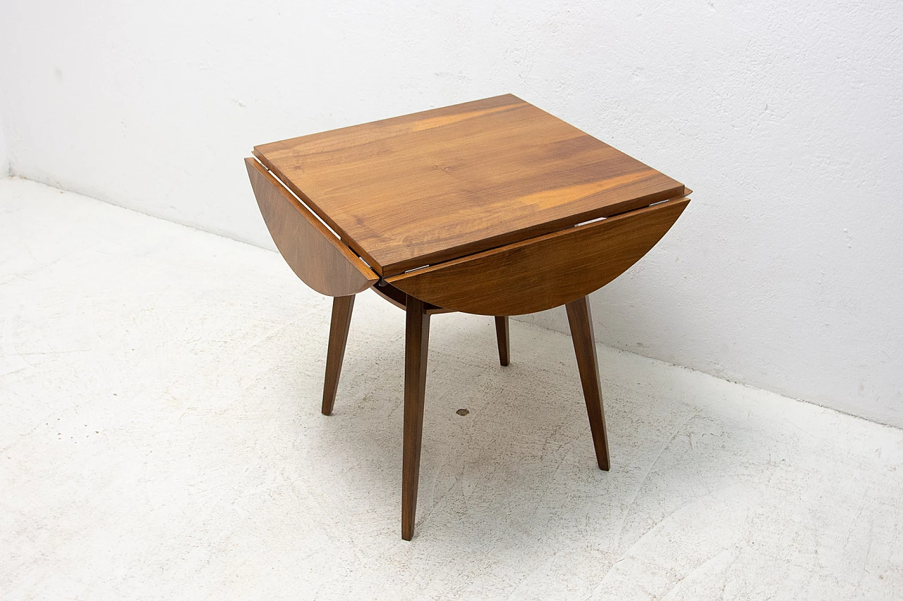 Folding walnut coffee table, 1950s 14