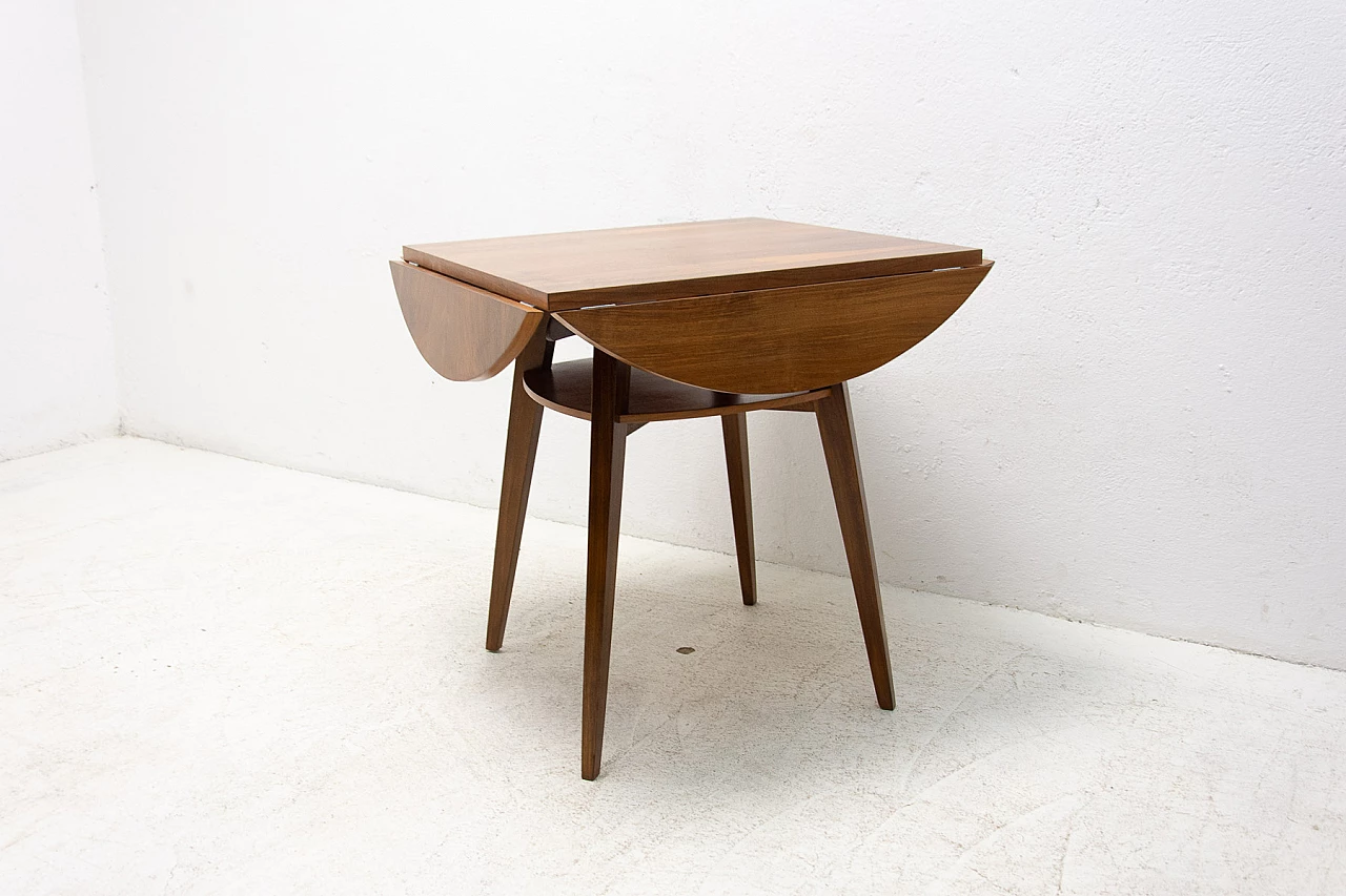 Folding walnut coffee table, 1950s 15