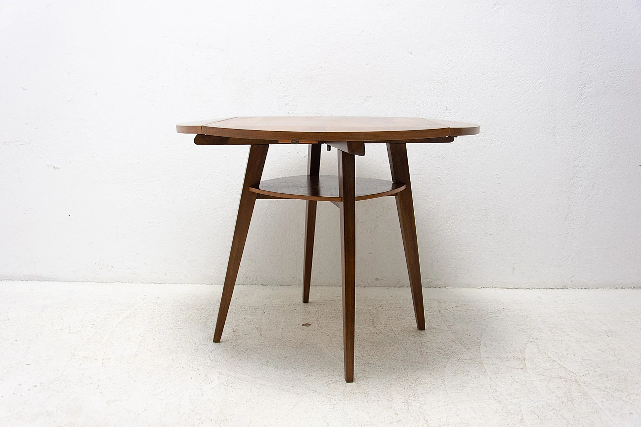 Folding walnut coffee table, 1950s 19