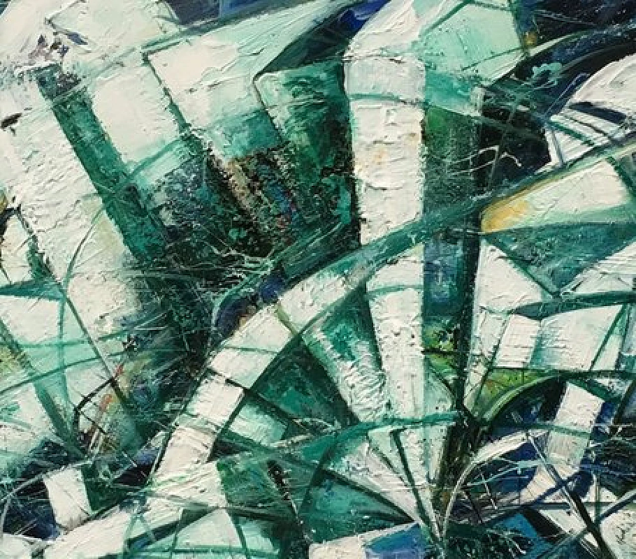 Stefano Iannone, Green Energy, mixed media painting on canvas, 2011 2