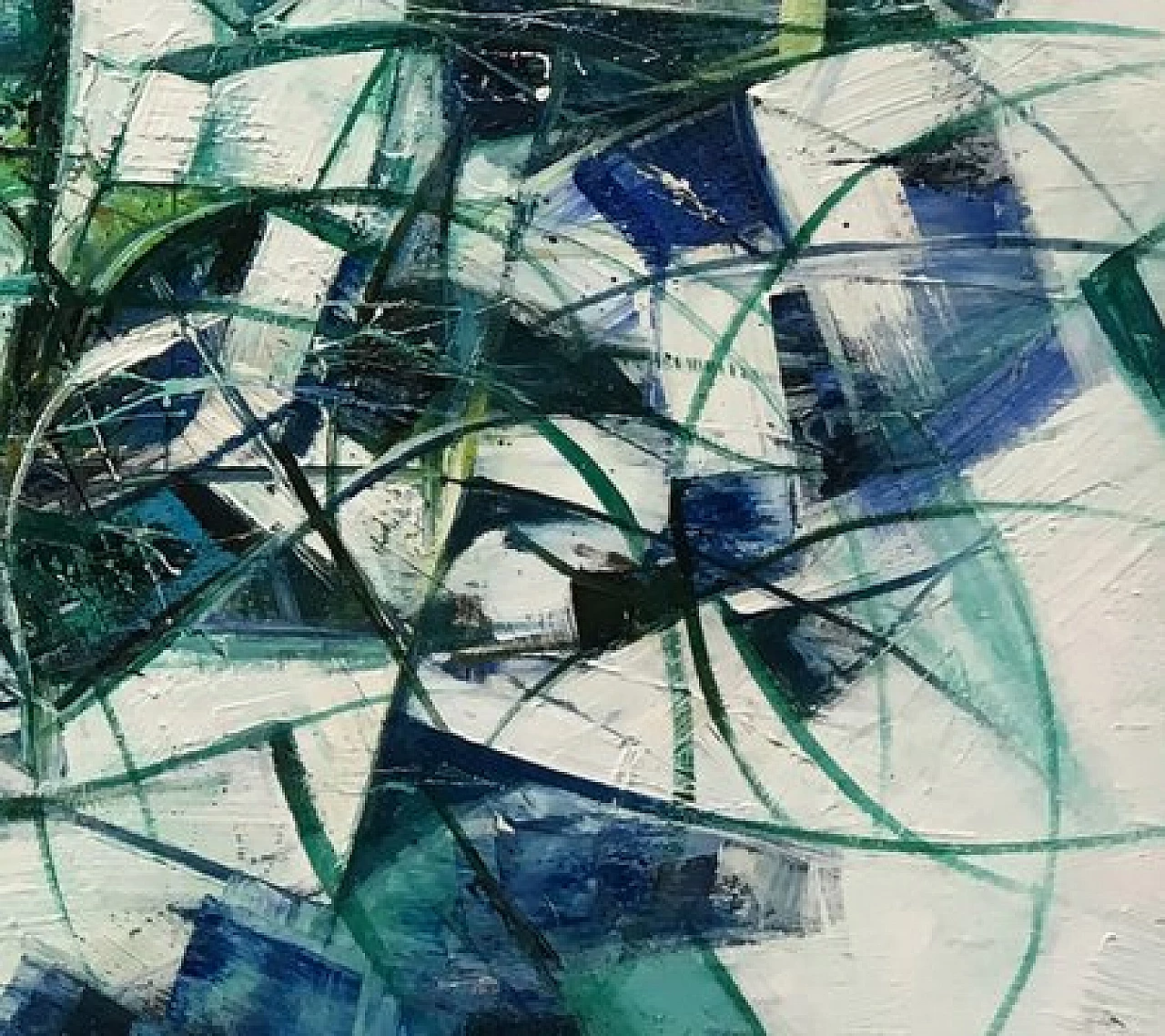 Stefano Iannone, Green Energy, mixed media painting on canvas, 2011 3
