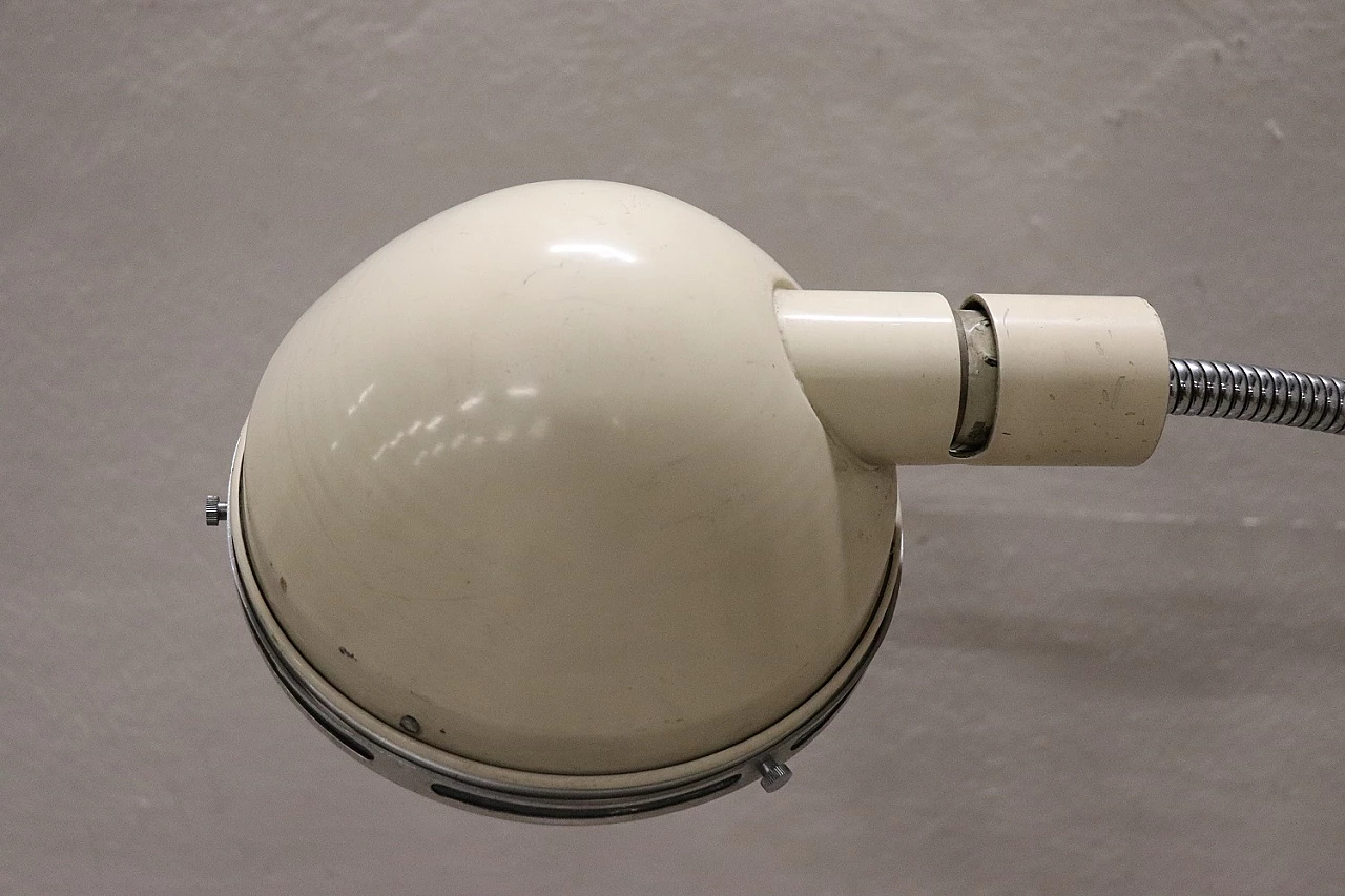 White lacquered metal floor lamp by Hanau, 1950s 4