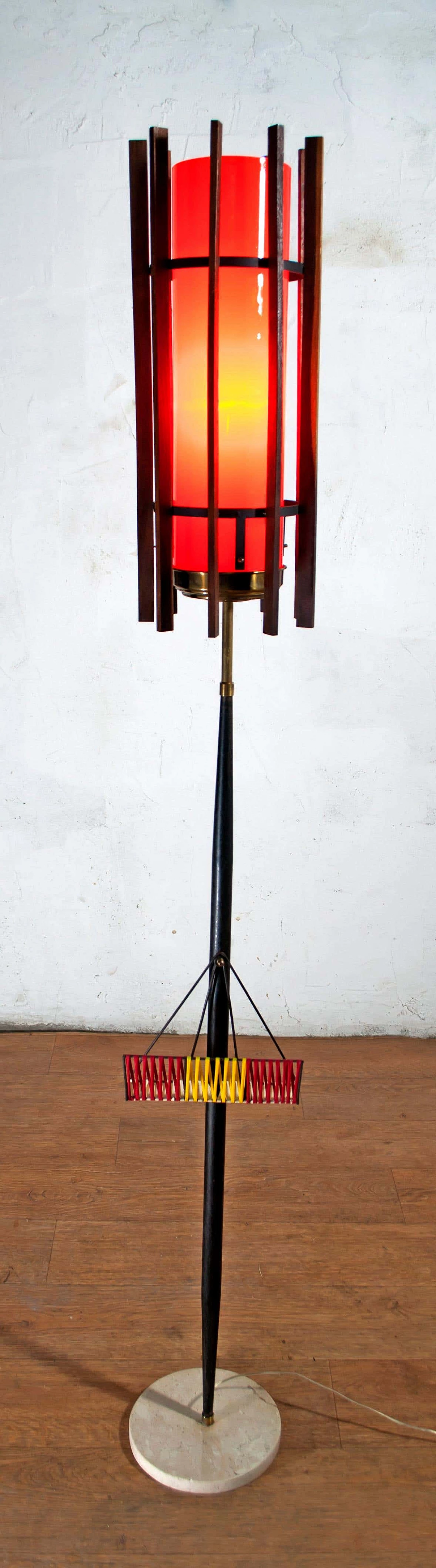 Floor lamp in layered Murano glass for Vistosi, 1950s 5