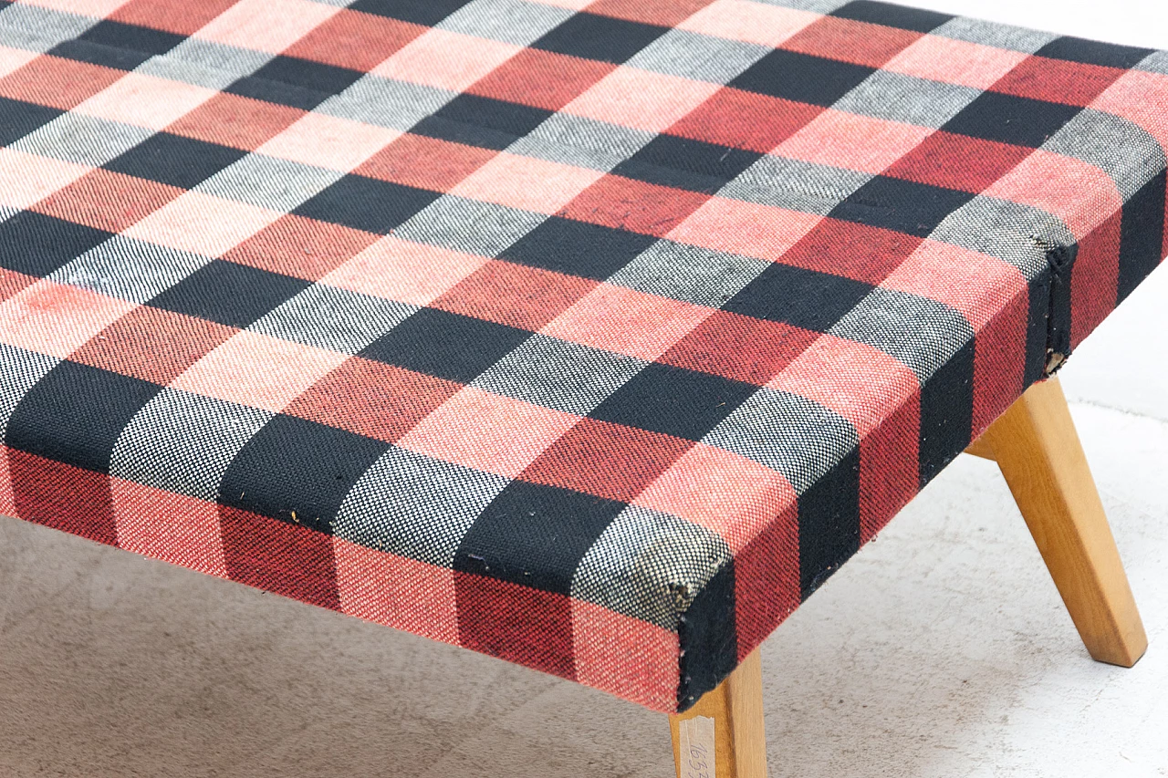 Beech and fabric sofa bed by Miroslav Navrátil, 1960s 15