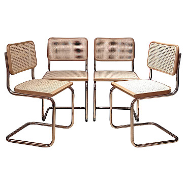 4 Cesca chairs by Marcel Breuer for MDF Italia, 1990s