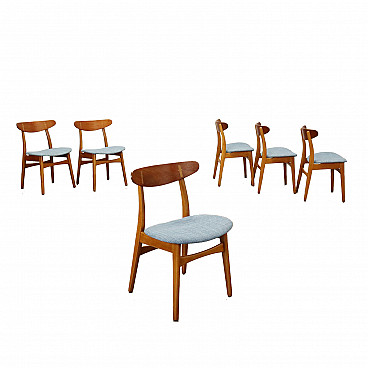 6 CH30 chairs by Hans Wegner for Carl Hansen & Son, 1950s