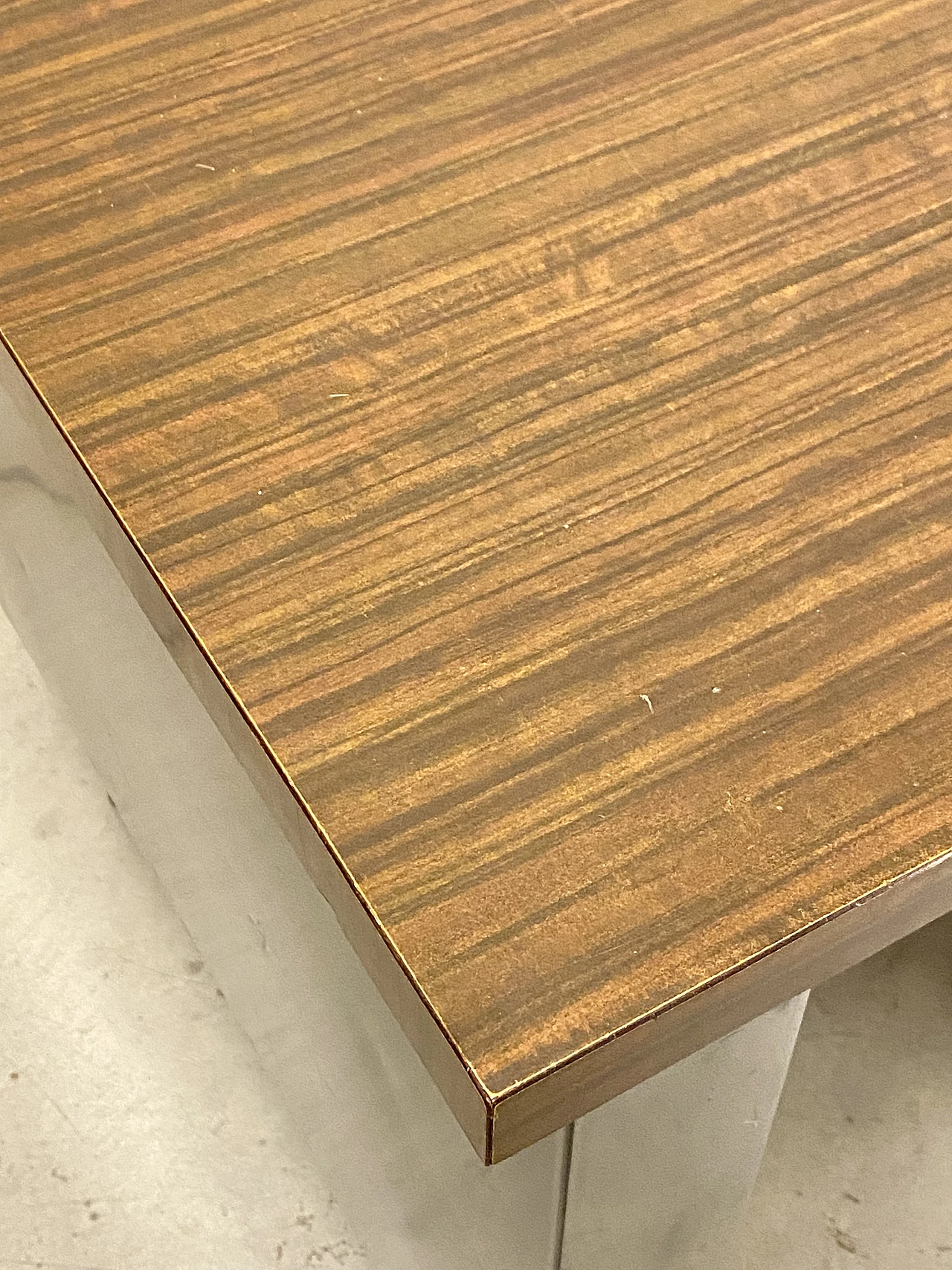 Steel and iron desk with formica top, 1970s 4