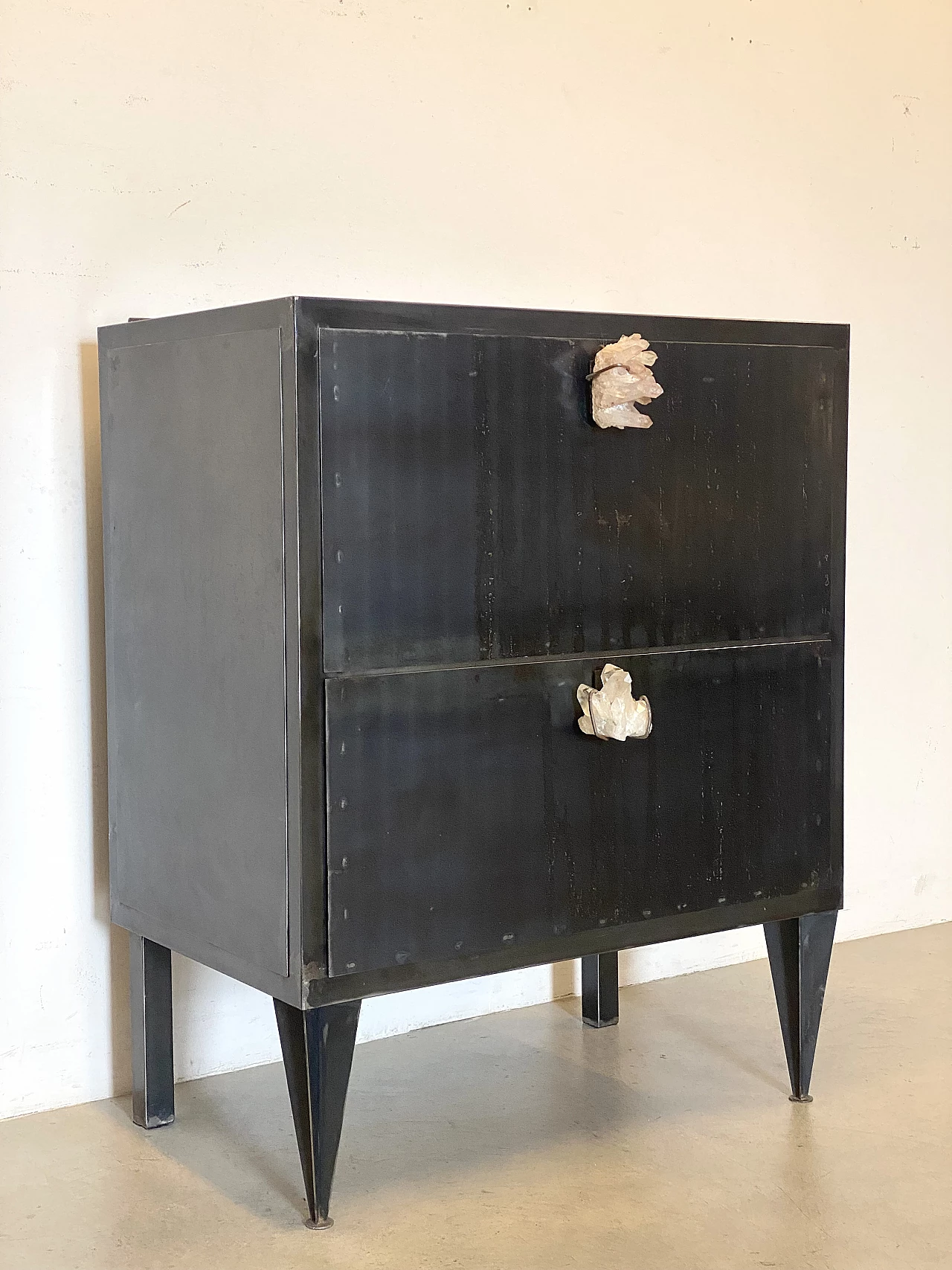 Iron dresser with quartz knobs, 1990s 2