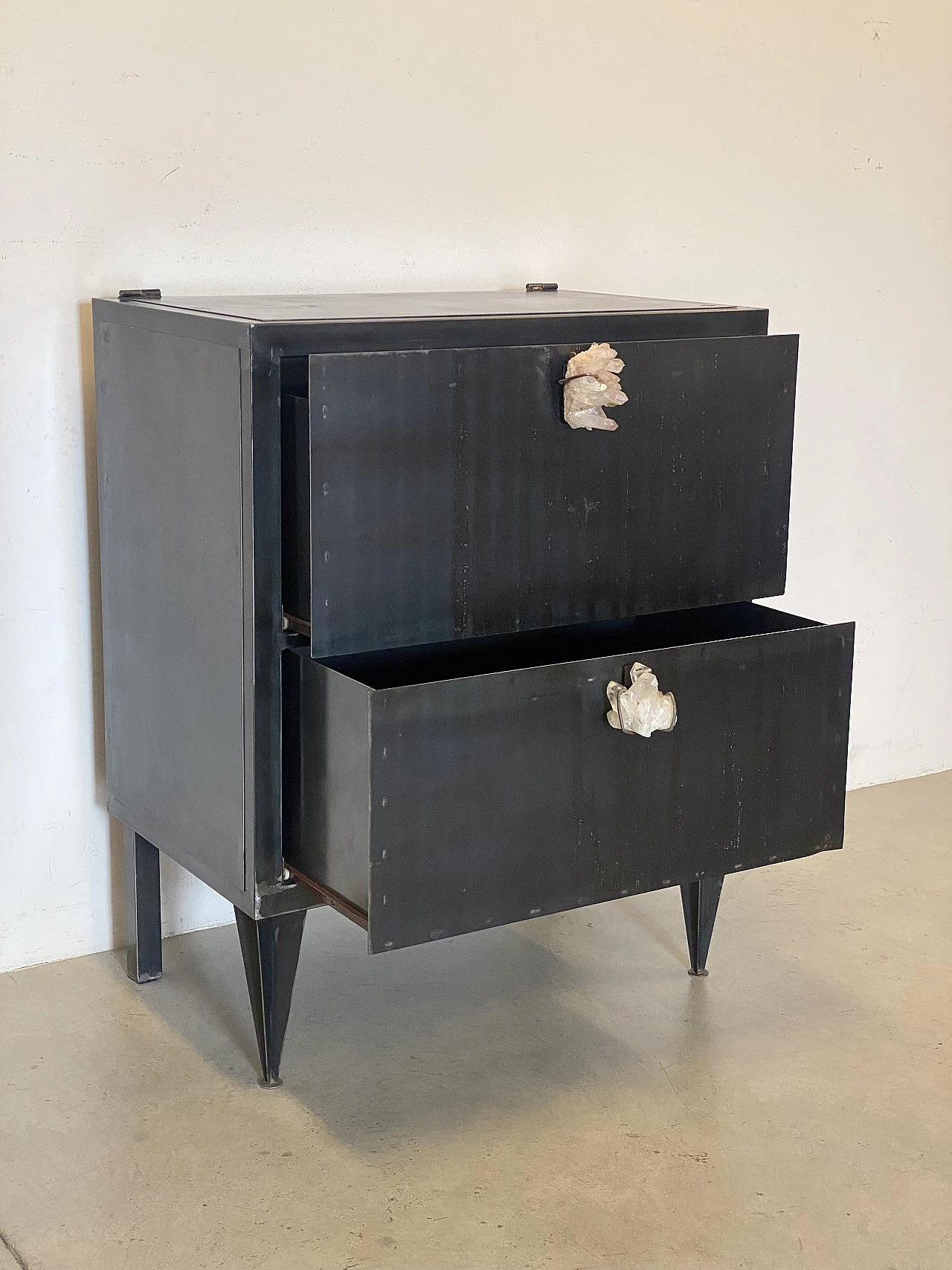 Iron dresser with quartz knobs, 1990s 11