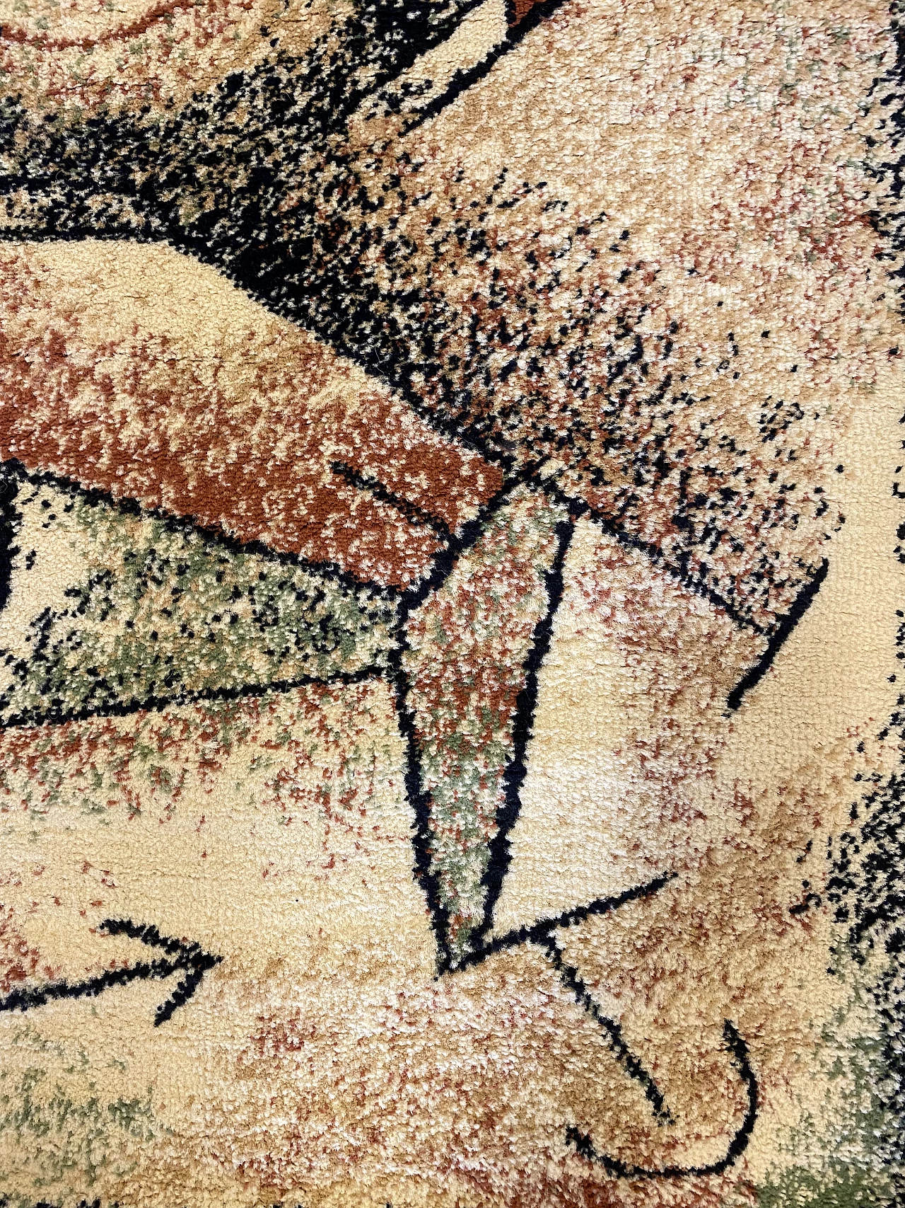 Tappeto rettangolare con disegni ispirati a Paul Klee, anni '80 2