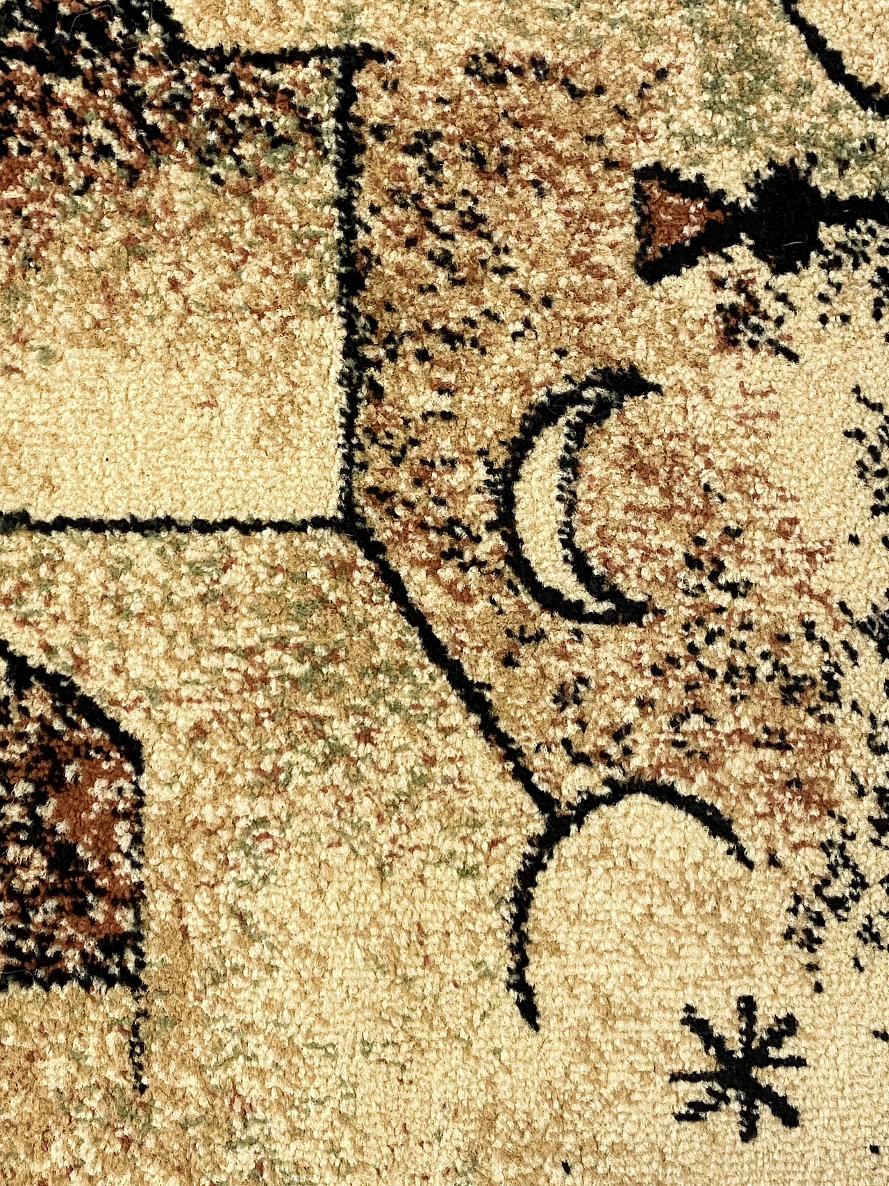 Tappeto rettangolare con disegni ispirati a Paul Klee, anni '80 5