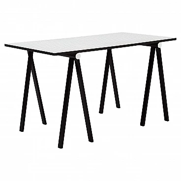 Tavolo a cavalletto di Rodney Kinsman per Bieffeplast, anni '70