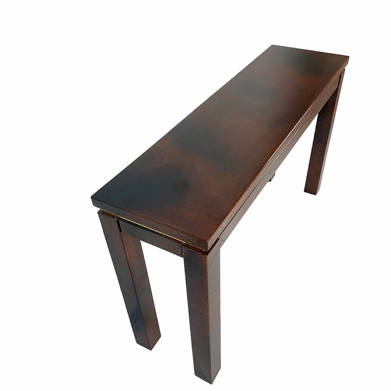 Parchment-covered console table by Aldo Tura, 1960s 12