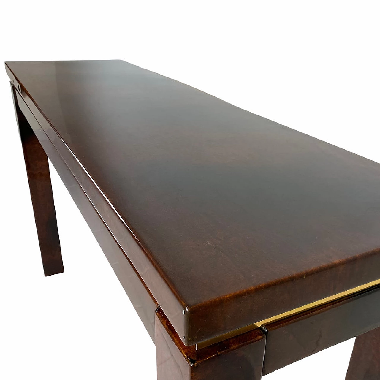 Parchment-covered console table by Aldo Tura, 1960s 13