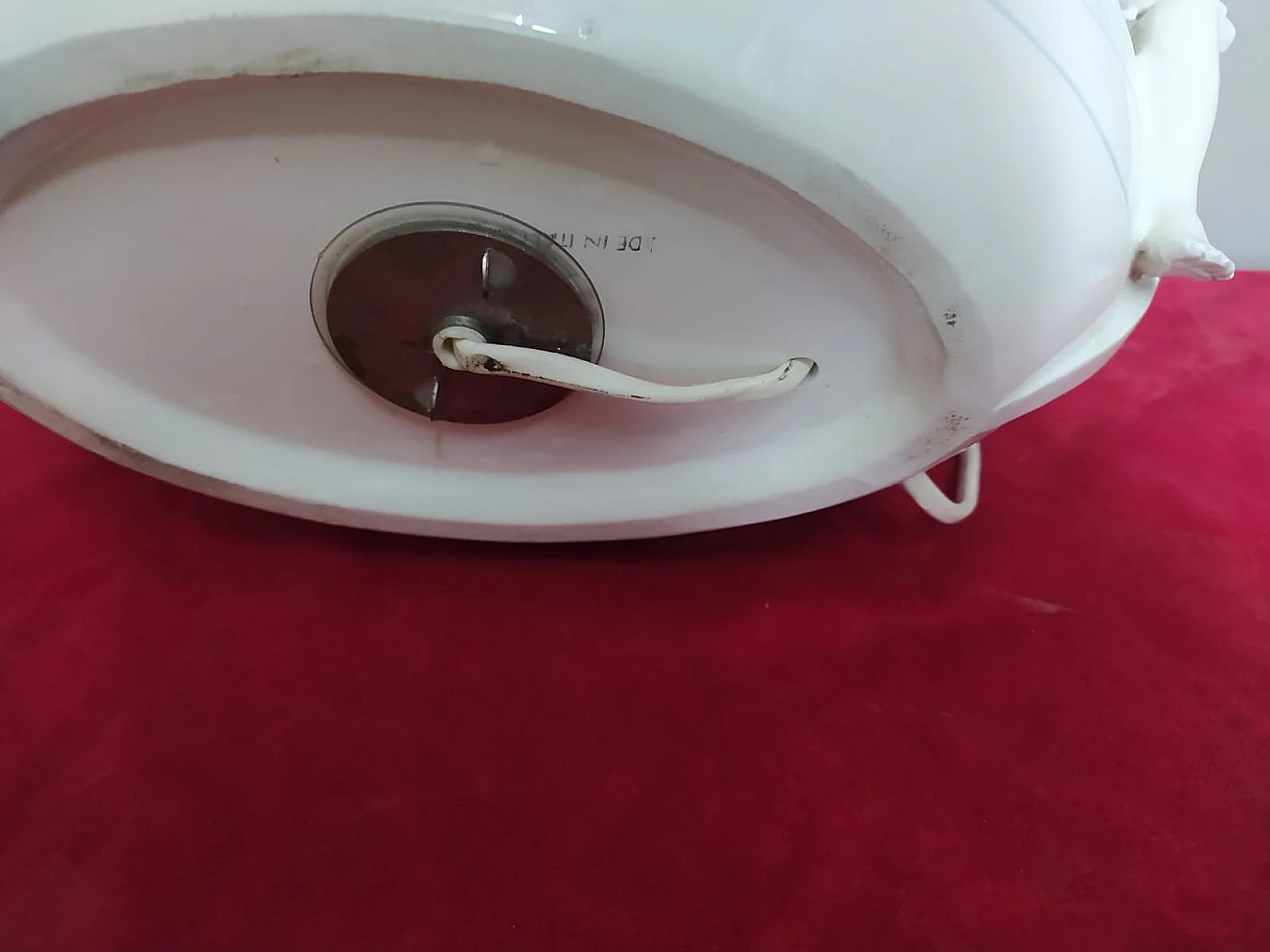 Lampada da tavolo in porcellana policromata con gondoliere, anni '50 2