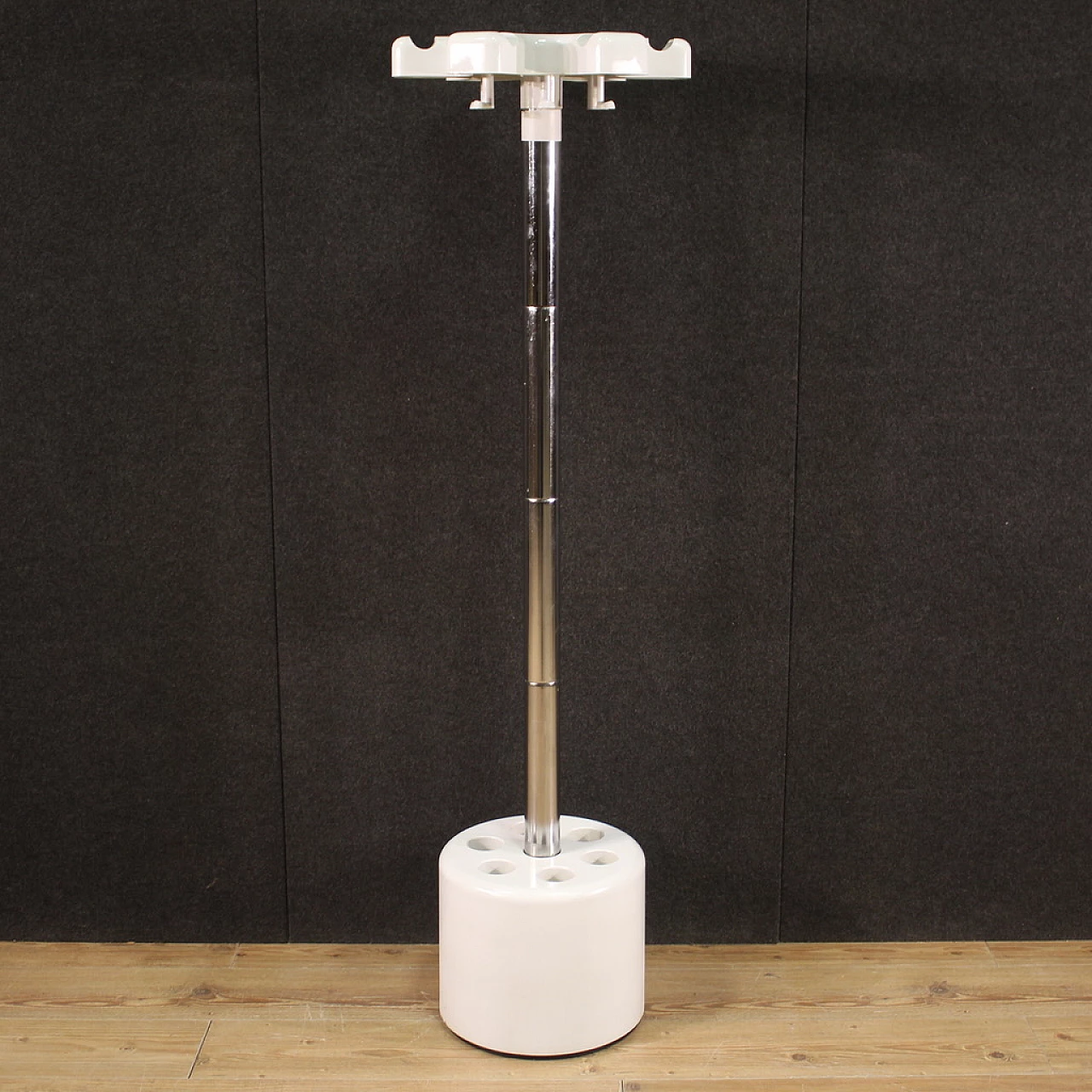 Steel and plastic coat stand with umbrella stand by Lucci and Orlandini, 1970s 1