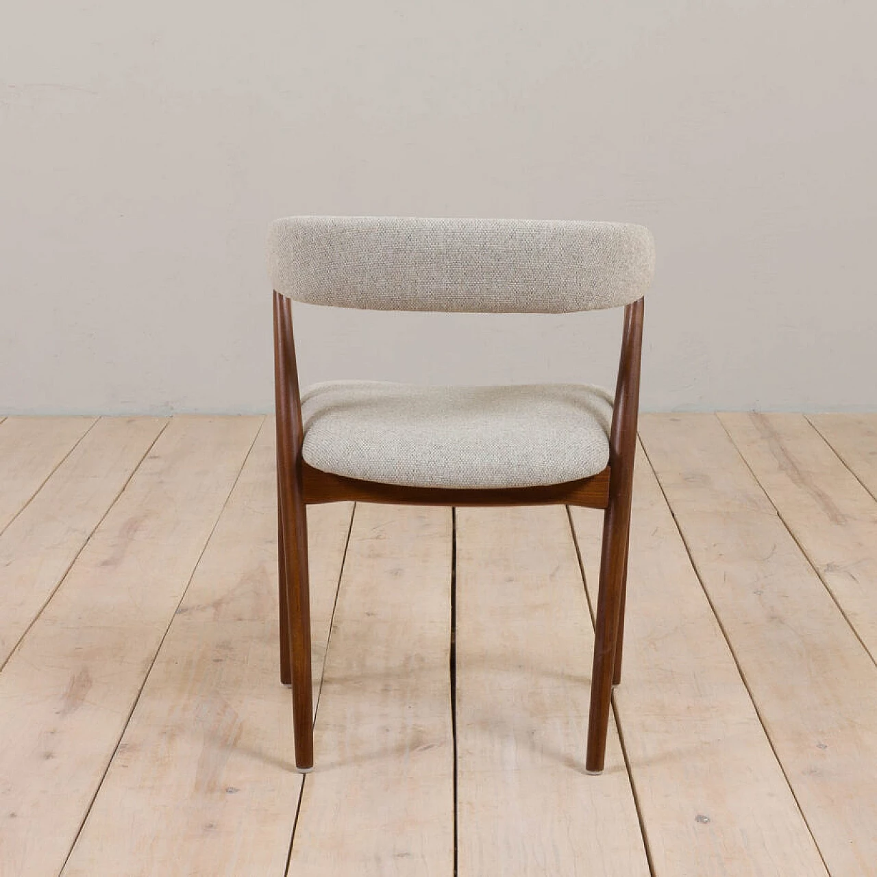 4 Teak and beige wool chairs by Thomas Harlev for Farstrup Møbler, 1950s 11