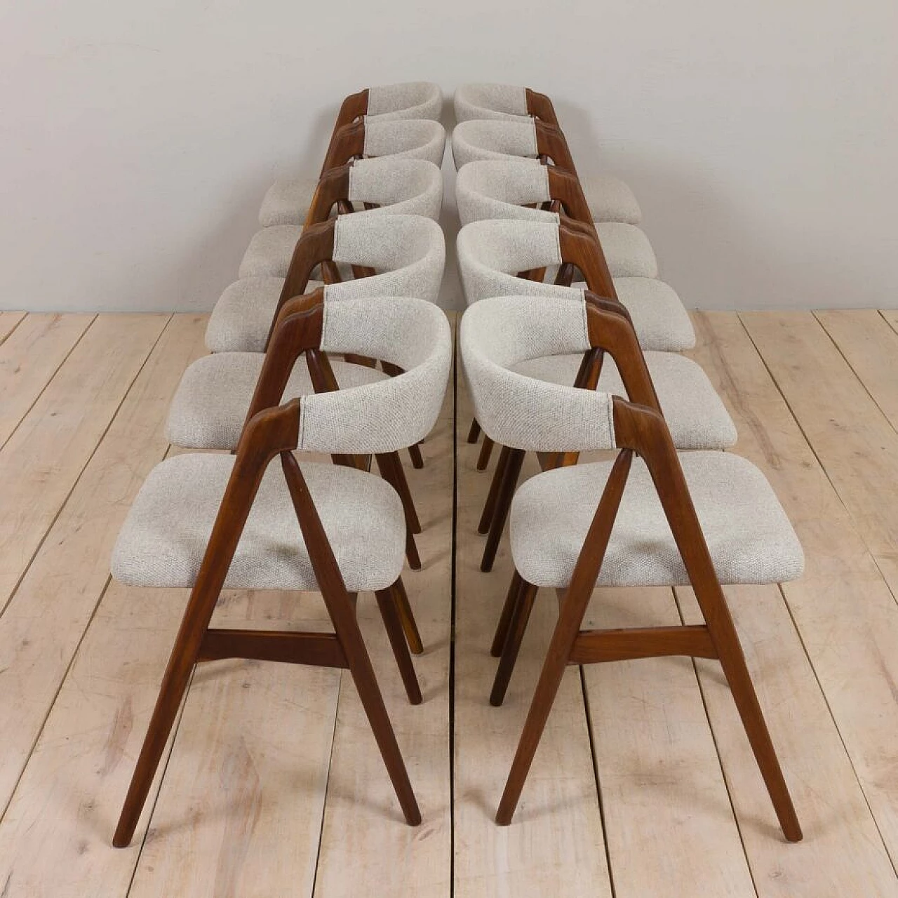 10 Danish teak chairs by Thomas Harlev for Farstrup Møble, 1950s 2