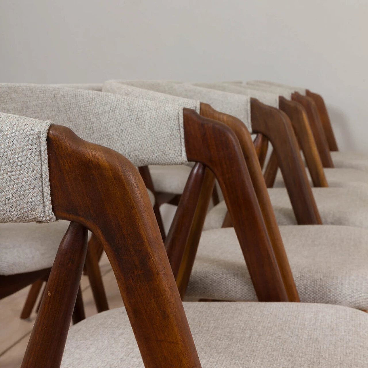 10 Danish teak chairs by Thomas Harlev for Farstrup Møble, 1950s 3