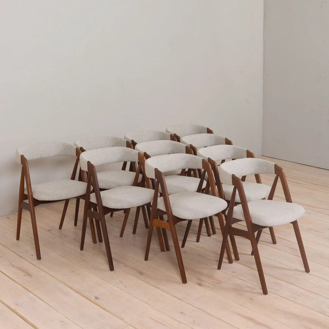 10 Danish teak chairs by Thomas Harlev for Farstrup Møble, 1950s 6