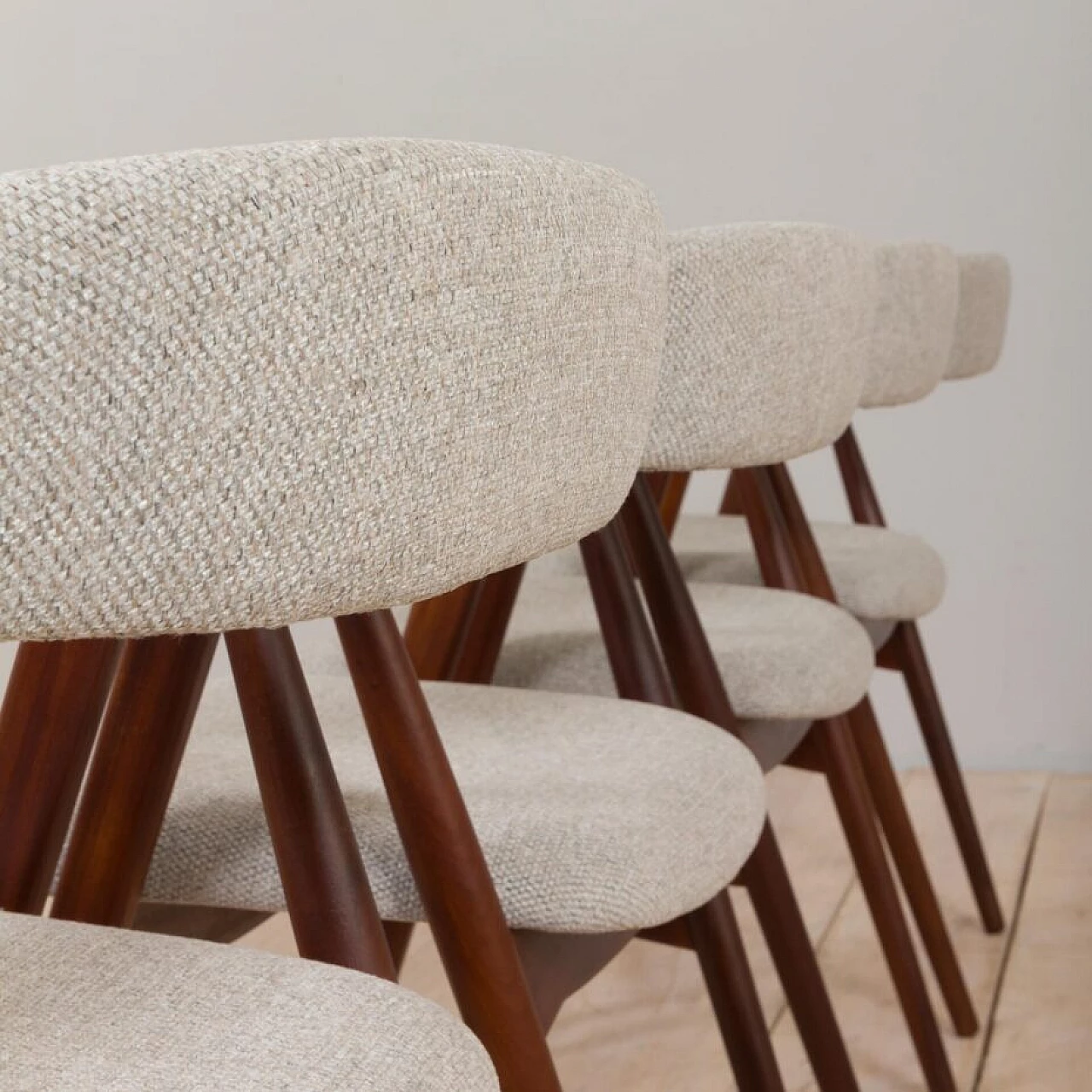 10 Danish teak chairs by Thomas Harlev for Farstrup Møble, 1950s 7