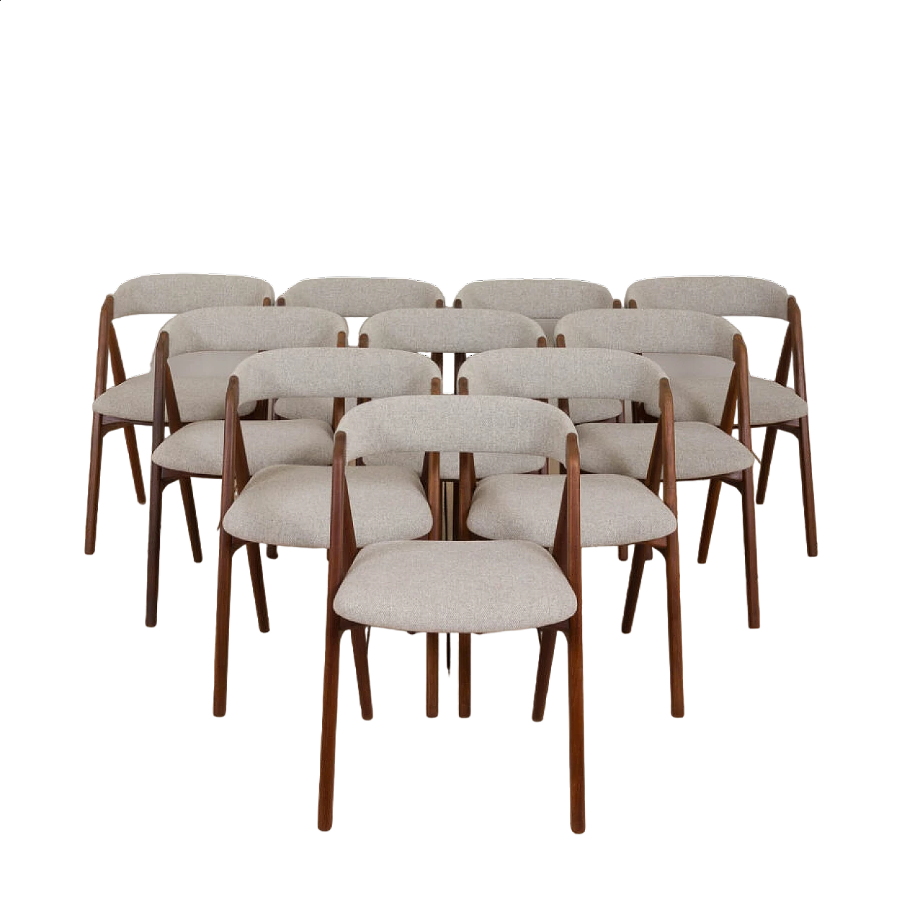 10 Danish teak chairs by Thomas Harlev for Farstrup Møble, 1950s 15