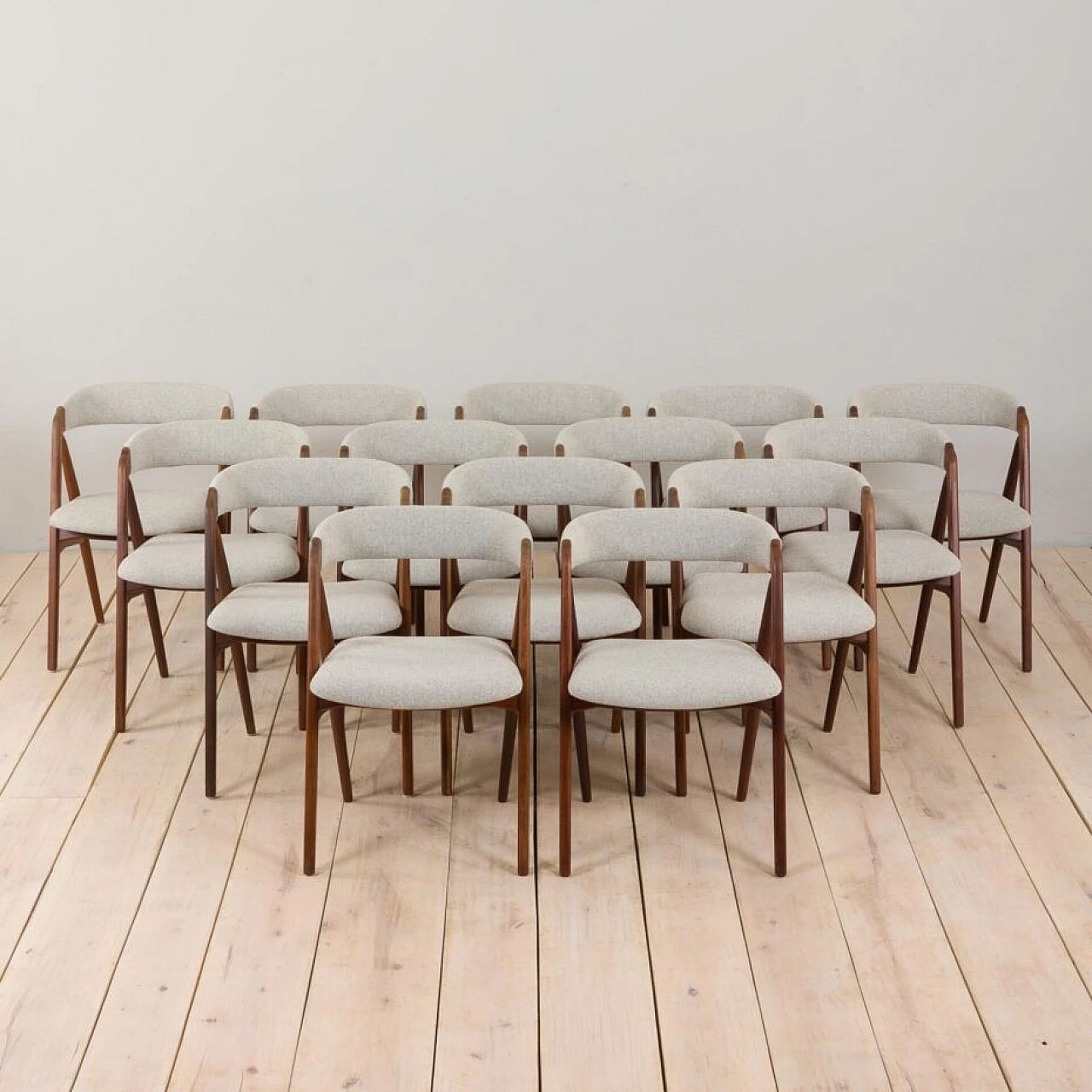 14 Danish teak chairs by Thomas Harlev for Farstrup Møbler, 1950s 1