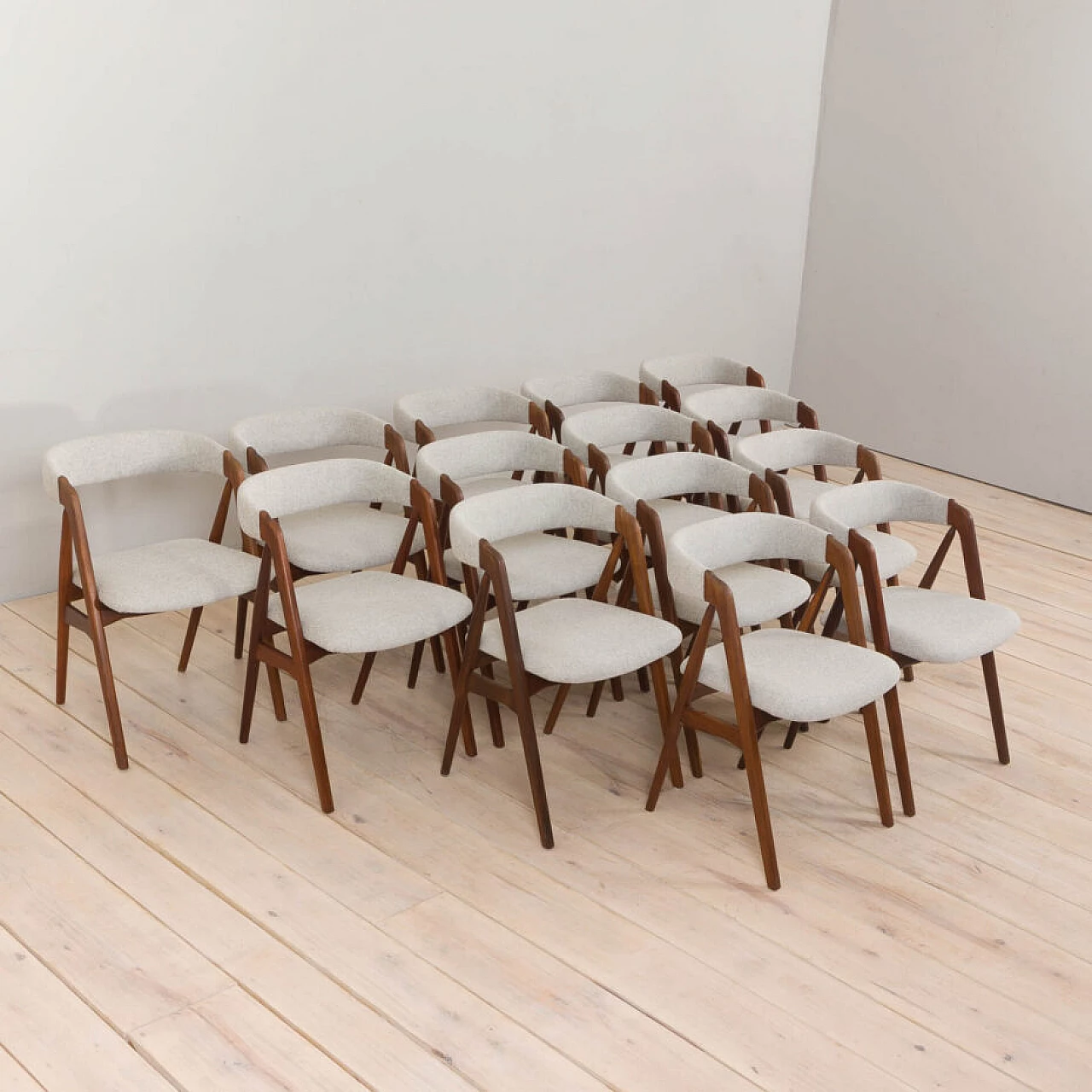14 Danish teak chairs by Thomas Harlev for Farstrup Møbler, 1950s 2