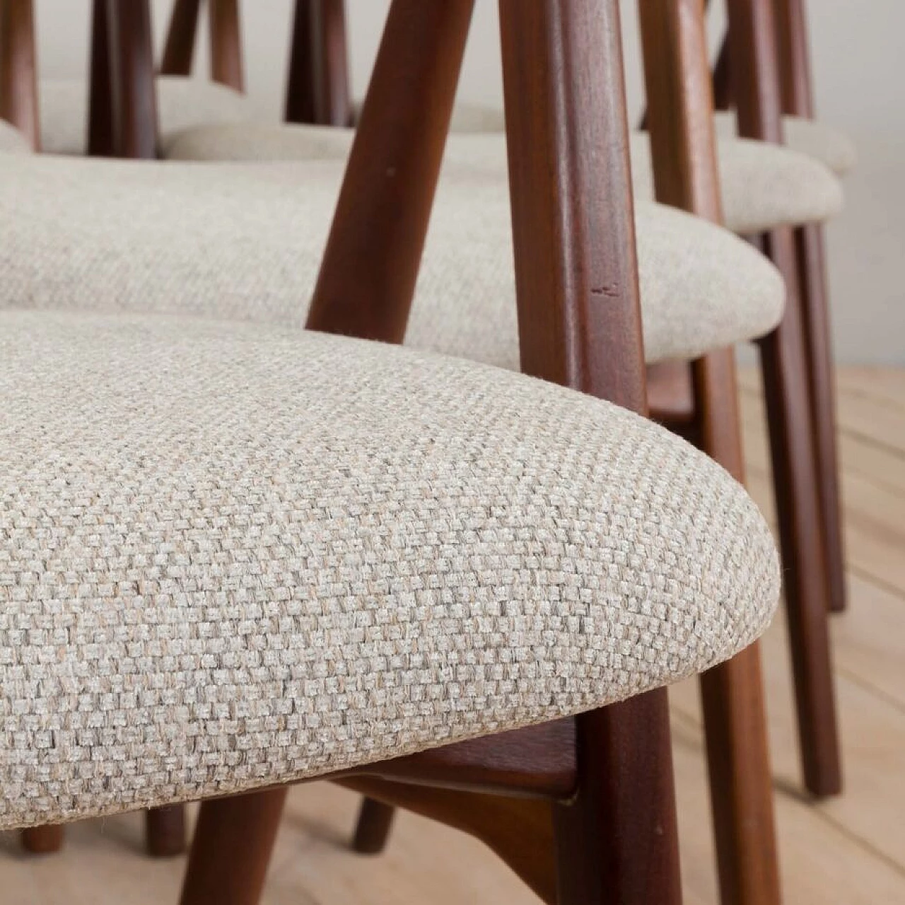 14 Danish teak chairs by Thomas Harlev for Farstrup Møbler, 1950s 4