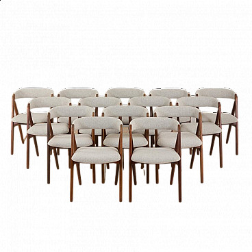 14 Danish teak chairs by Thomas Harlev for Farstrup Møbler, 1950s