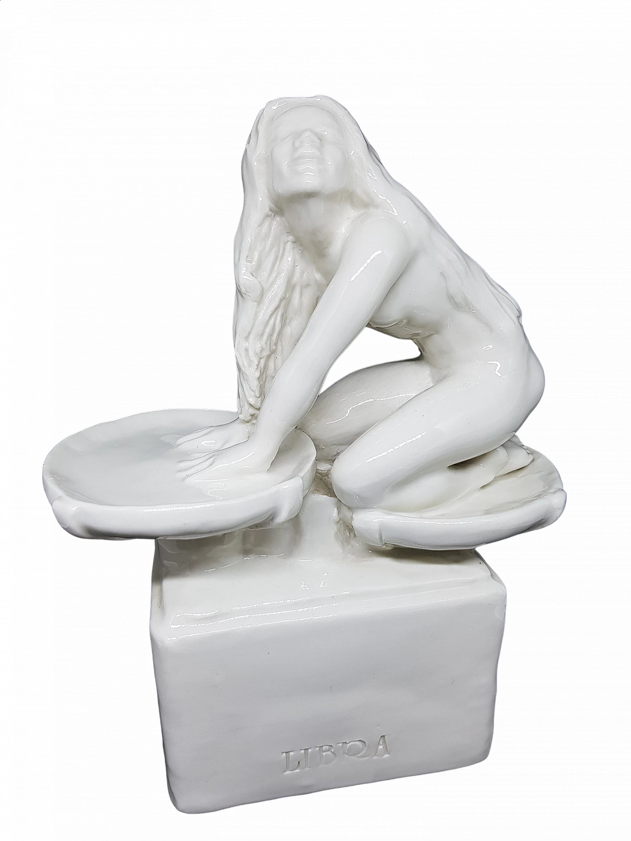 Scultura Libra in ceramica di Silvio Righetto per Cacciapuoti, anni '40 27