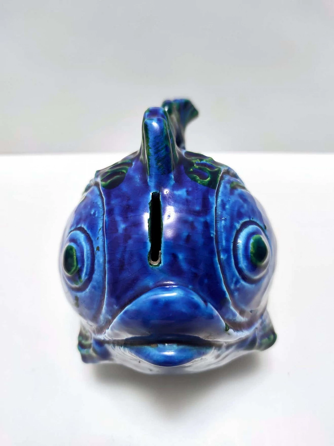 Rimini blue ceramic piggy bank by Bitossi, 1970s 1