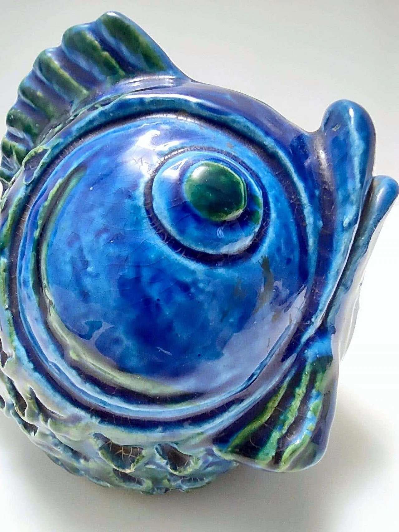 Salvadanaio in ceramica blu Rimini di Bitossi, anni '70 6