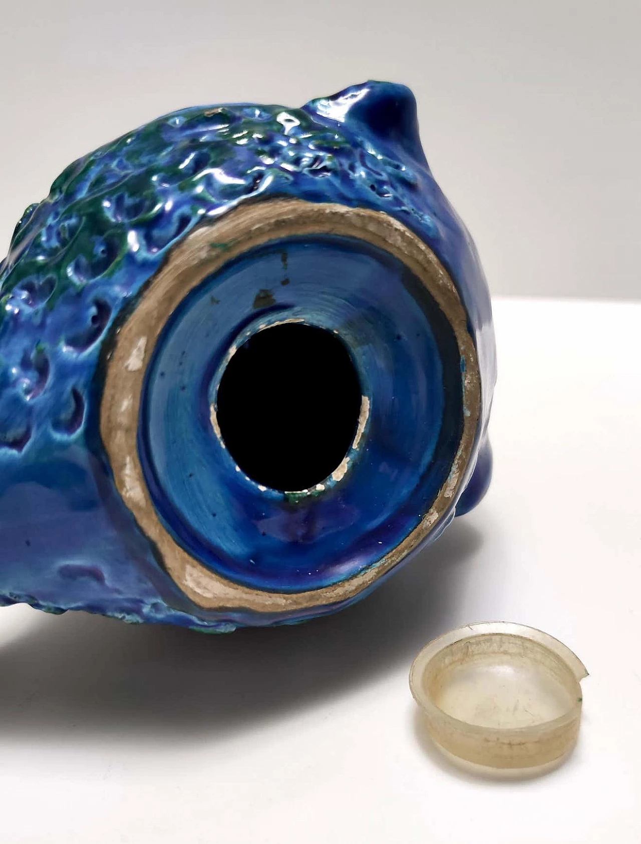 Salvadanaio in ceramica blu Rimini di Bitossi, anni '70 8
