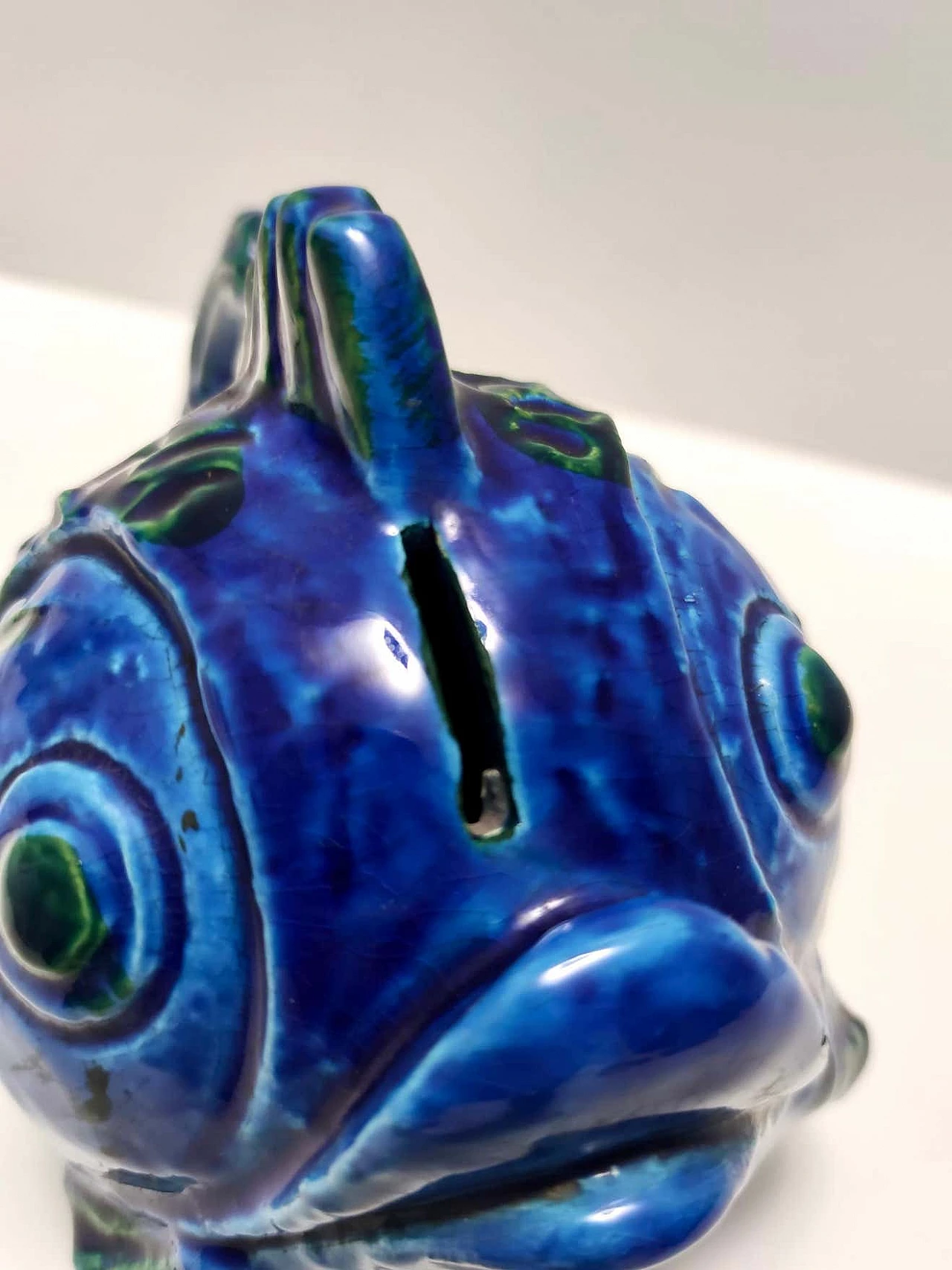 Rimini blue ceramic piggy bank by Bitossi, 1970s 9