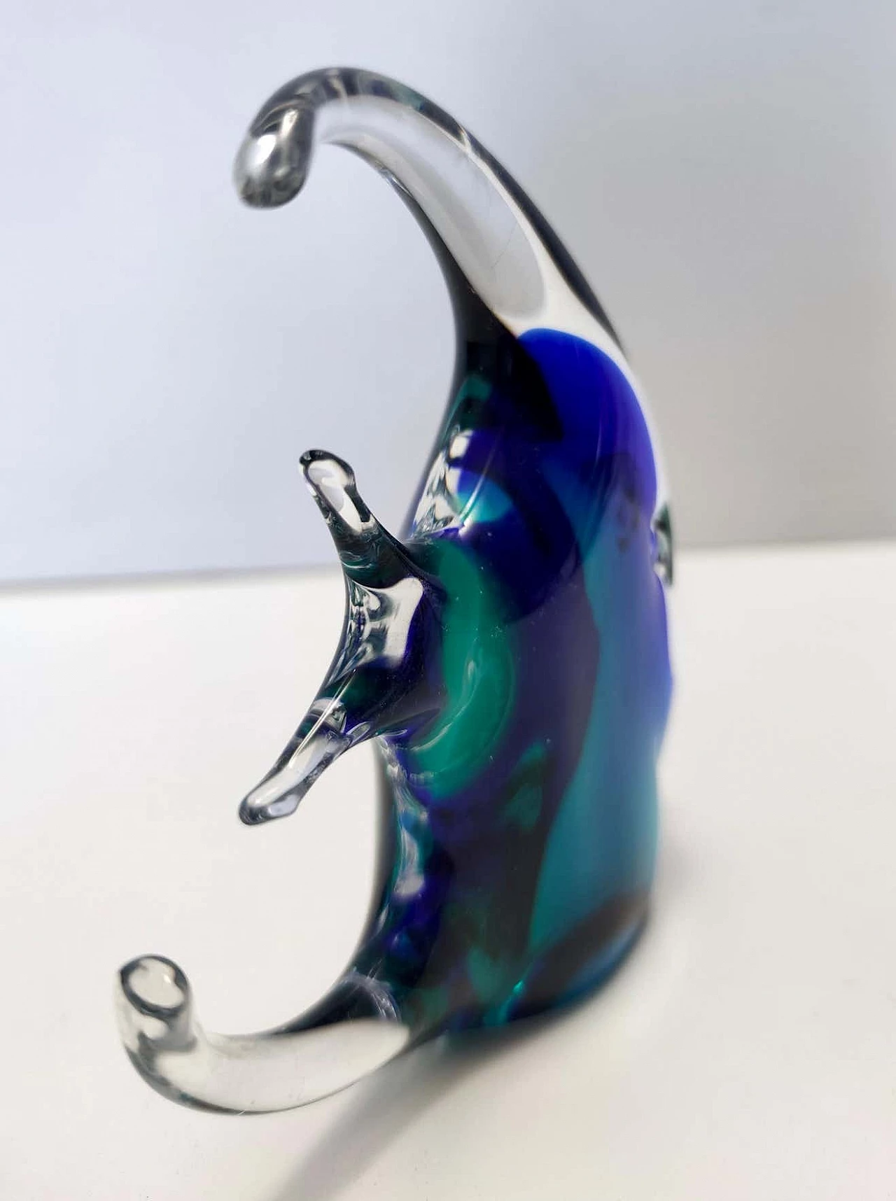 Blue Murano glass fish figurine by Vincenzo Nason, 1980s 3