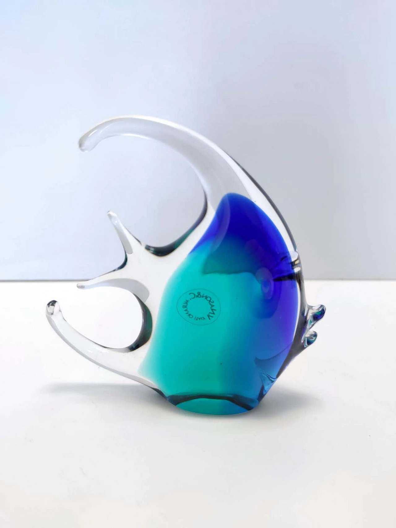 Blue Murano glass fish figurine by Vincenzo Nason, 1980s 10