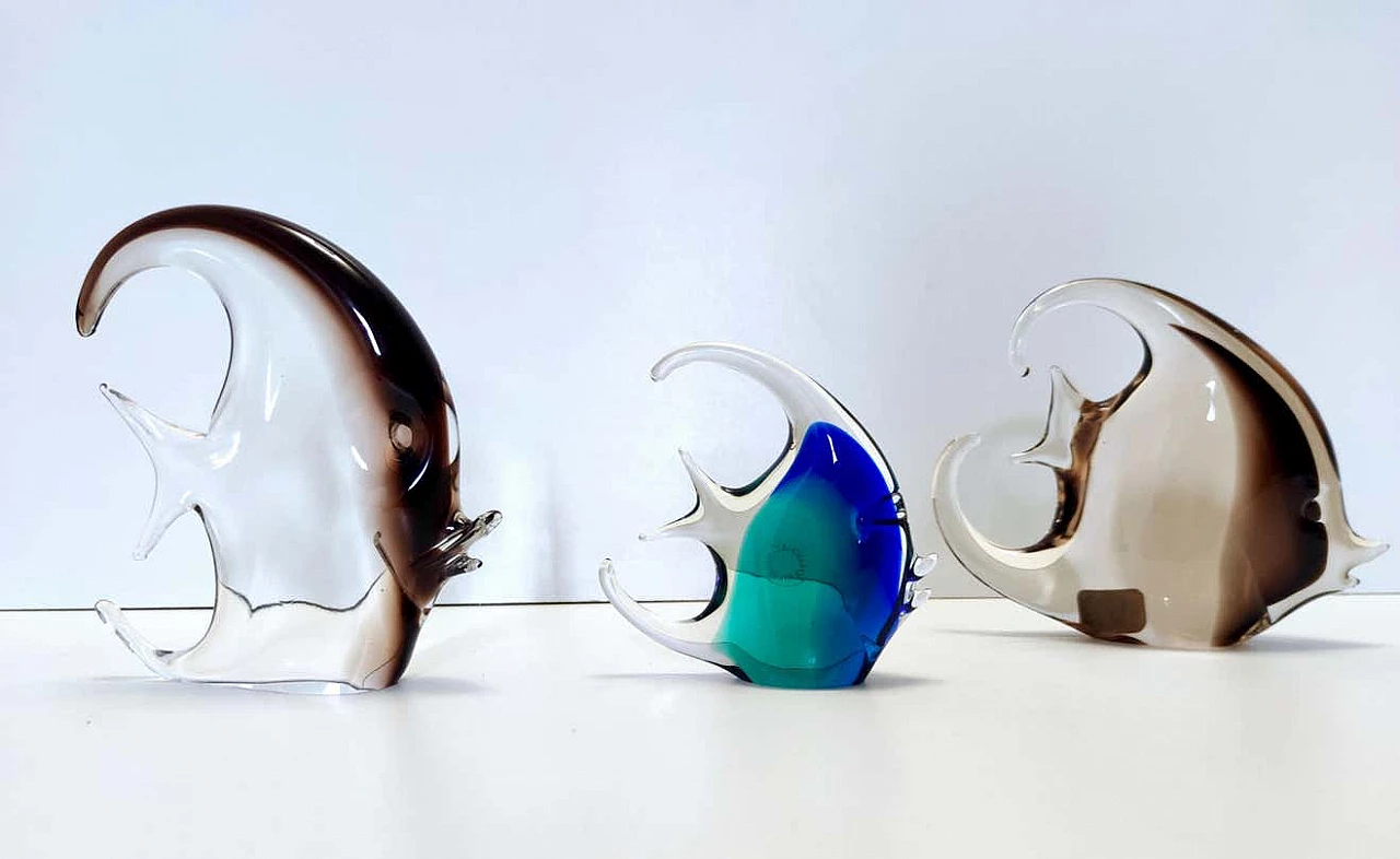Blue Murano glass fish figurine by Vincenzo Nason, 1980s 11