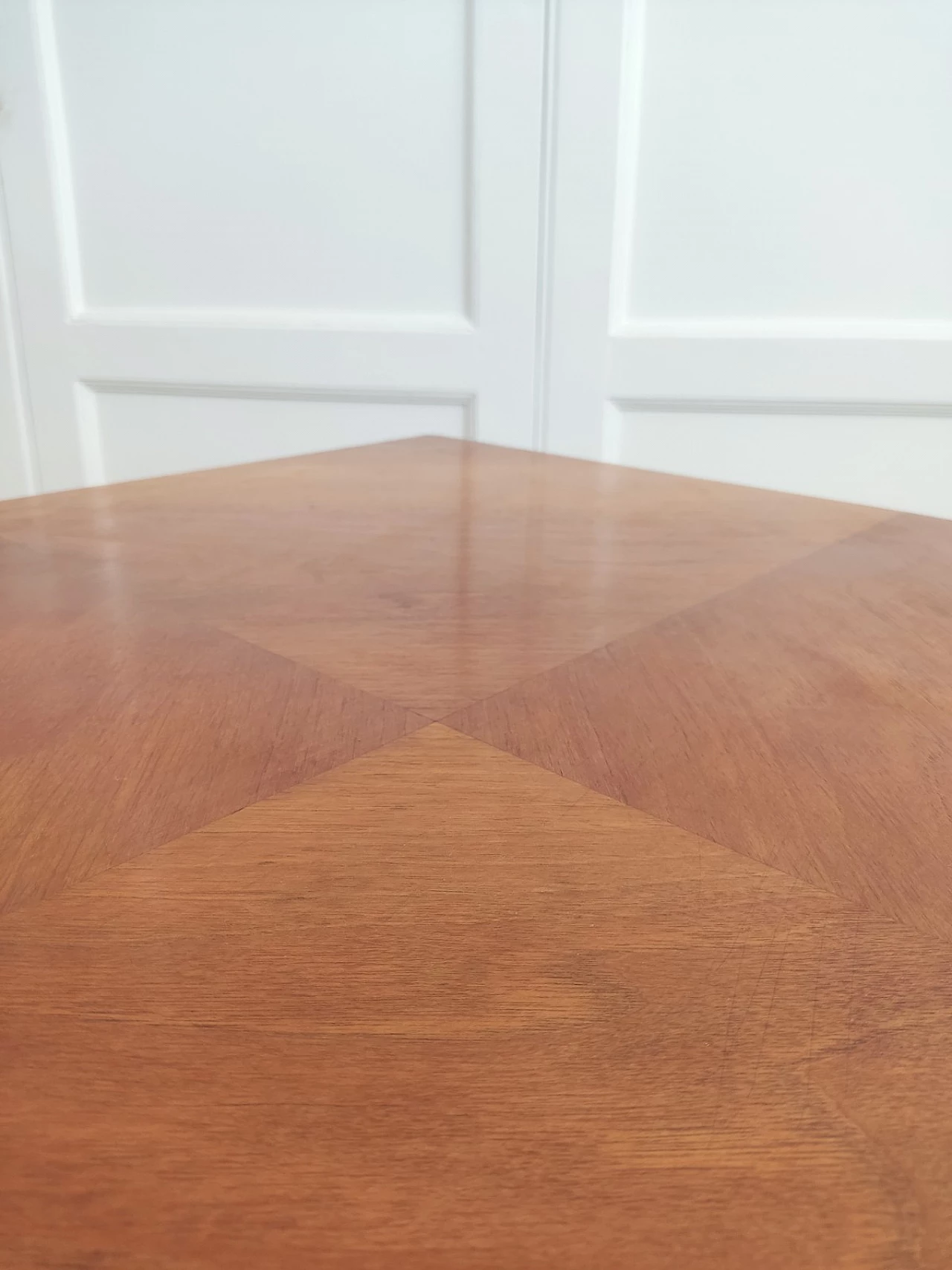 Wood, brass and metal coffee table in the style of Carlo Ratti, 1960s 3